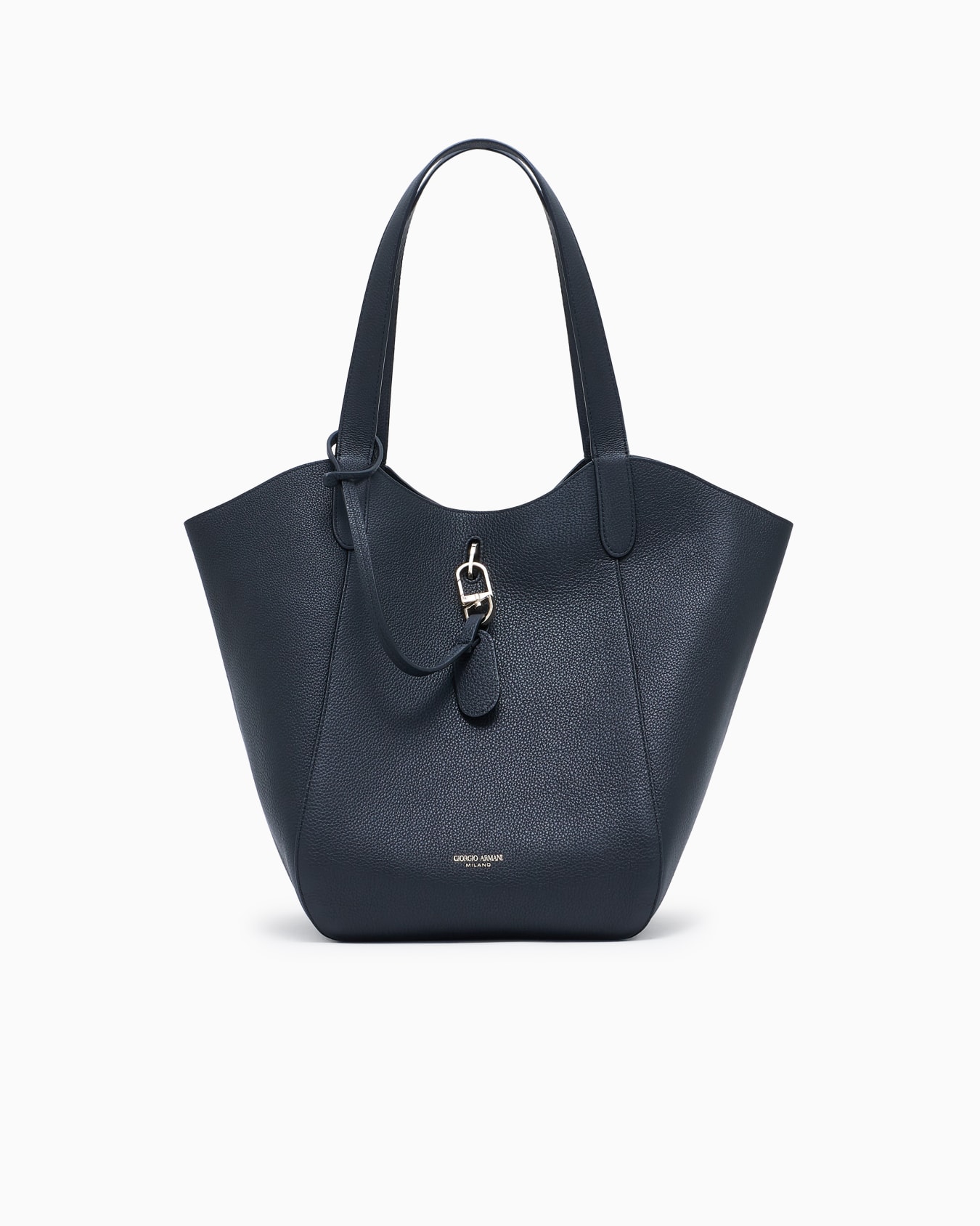 Medium pebbled leather handbag Slide 0