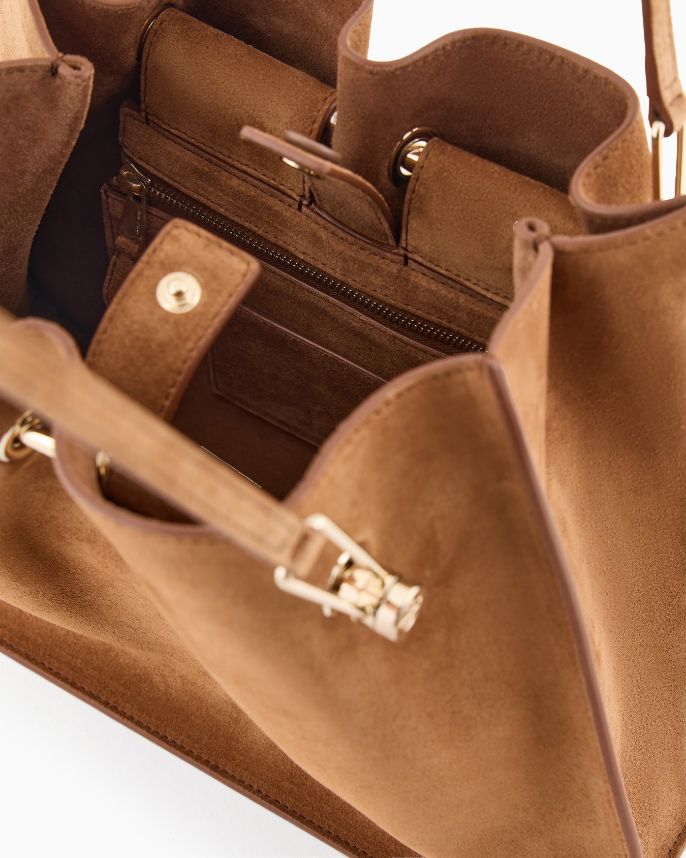 Small suede shopper bag Slide 3