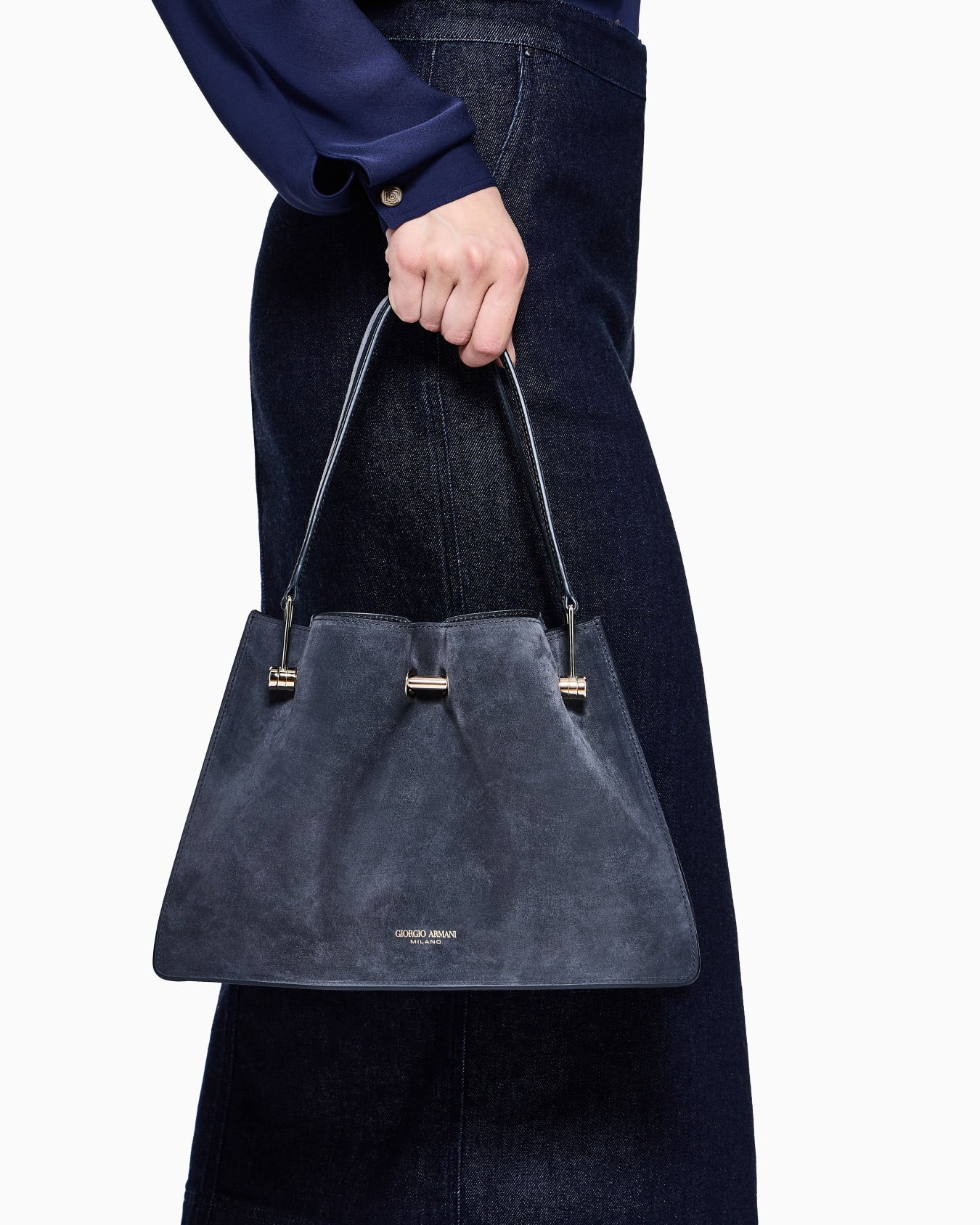 Small suede shopper bag Slide 5