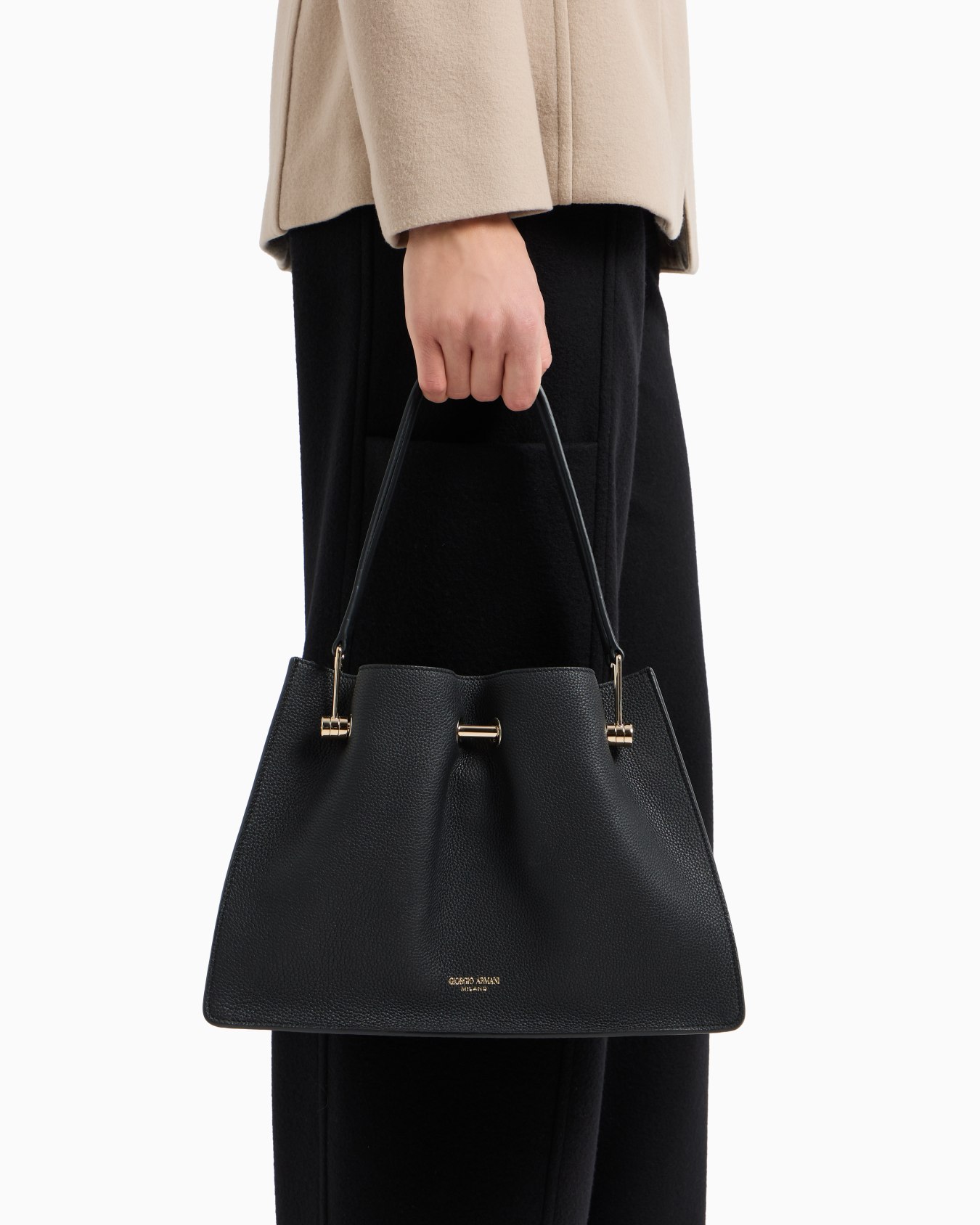 Petit sac cabas en cuir suédé Diapositive 5