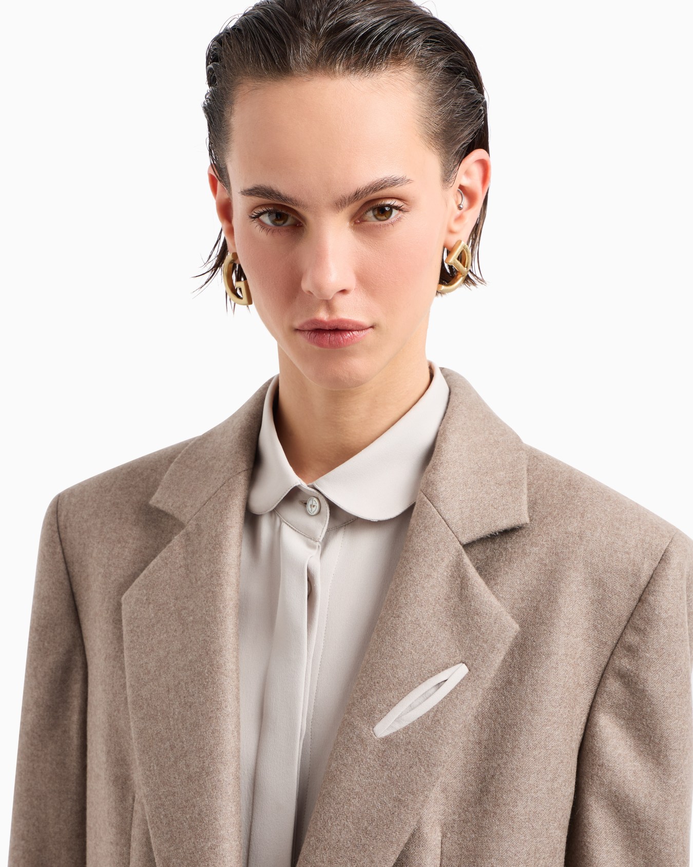 Single-breasted jacket in cashmere flannel Slide 5
