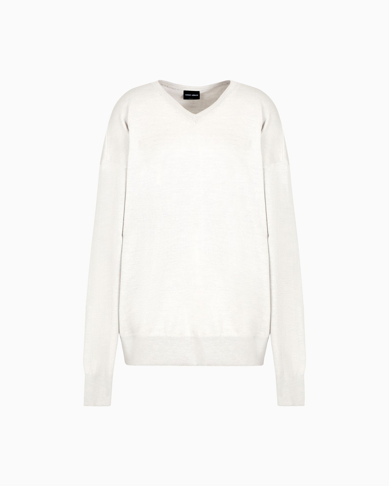 Cashmere, silk and hemp V-neck jumper Diapositiva 0
