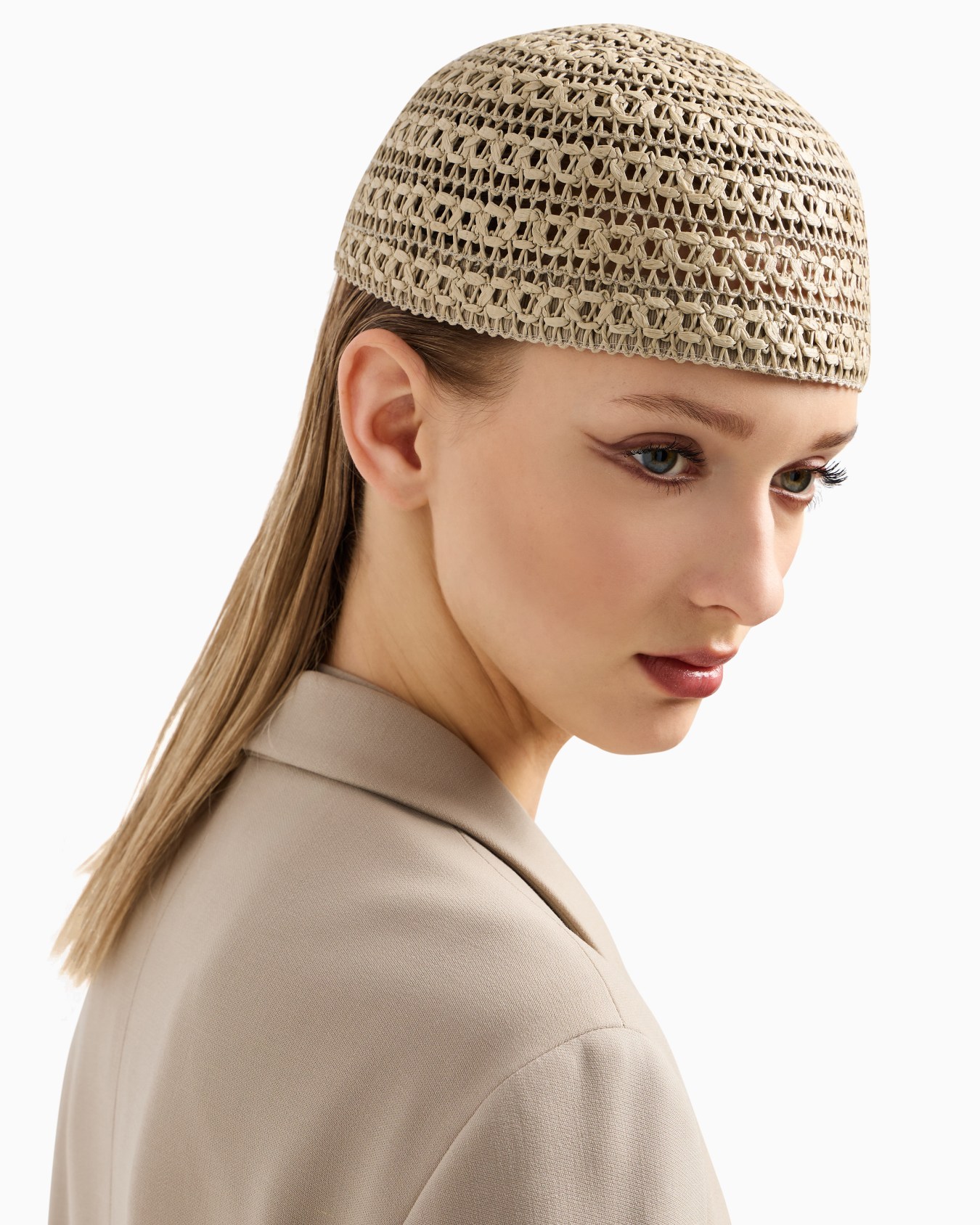Braided webbing beanie hat Slide 2