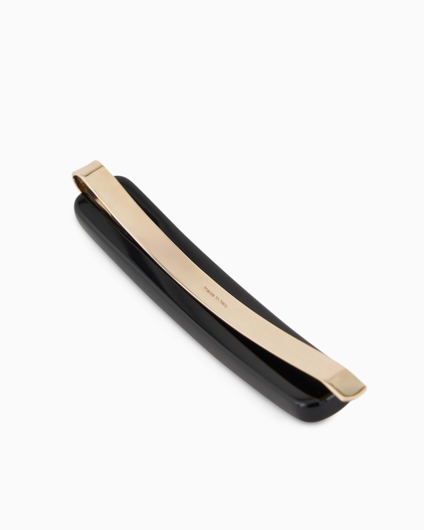 Resin hair clip with signature logo Slide 1