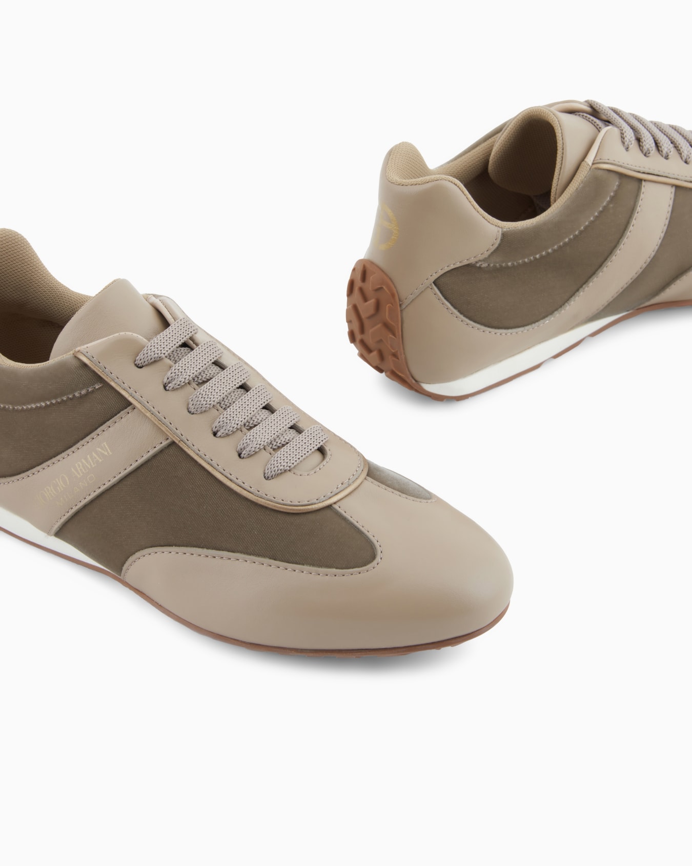 Sneakers in pelle liscia e velluto Slide 4