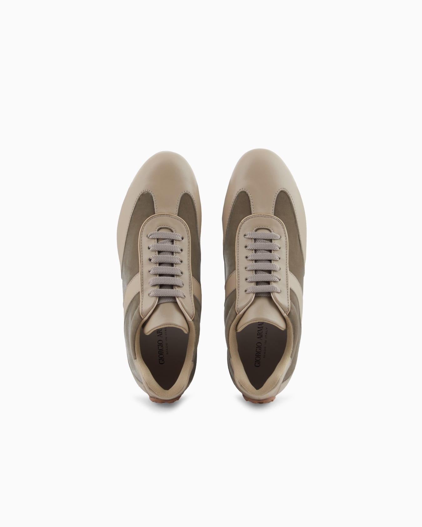 Sneakers in pelle liscia e velluto Slide 2