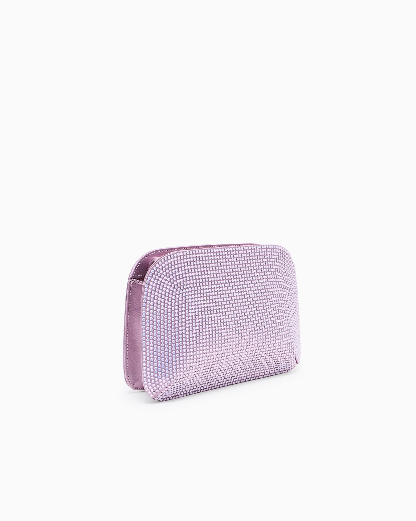 Pochette la Prima en satin et strass opalescents Diapositive 1