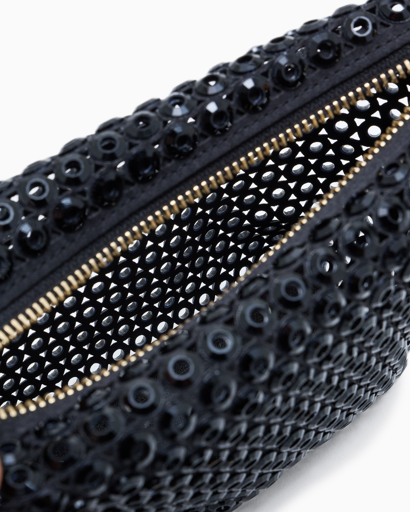 Laser-cut satin and rhinestone la Prima Soft mini handbag Slide 3