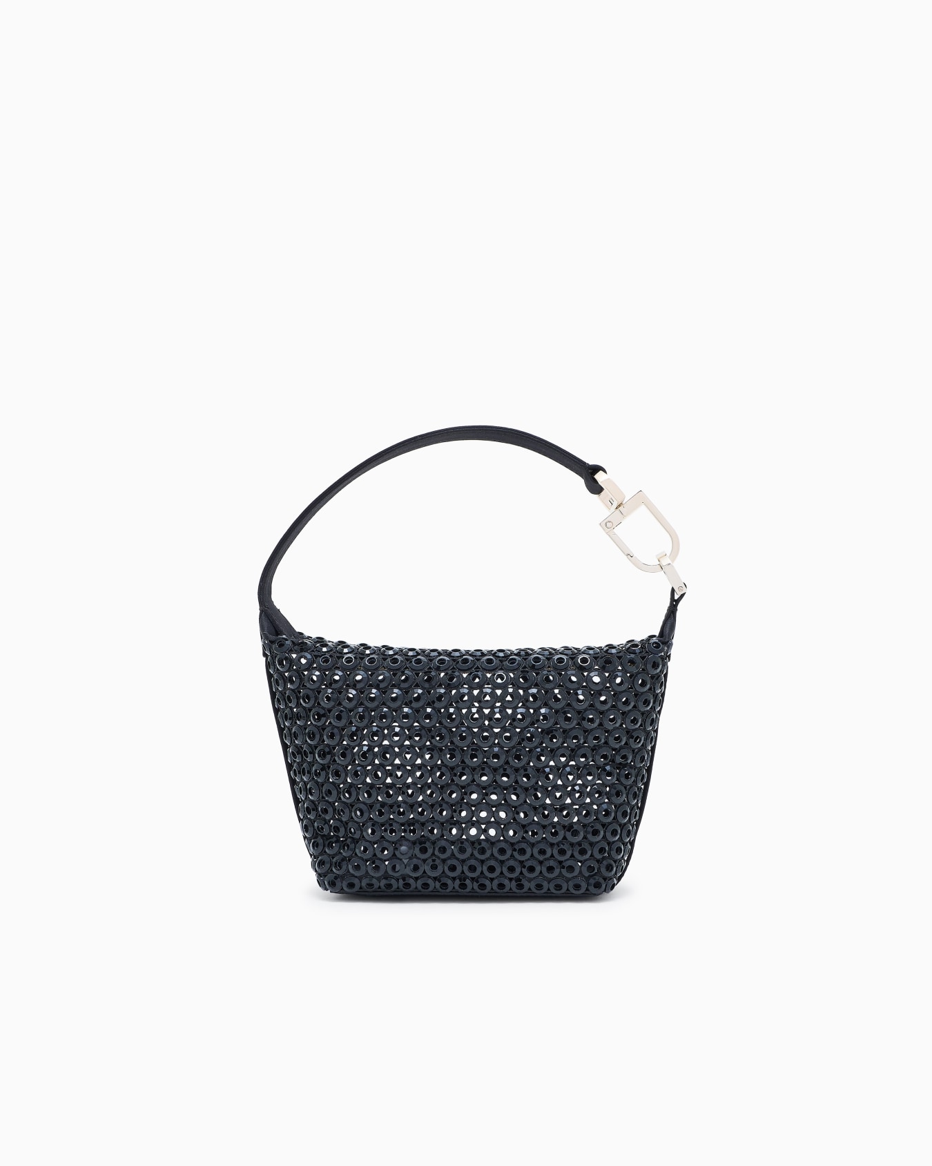 Laser-cut satin and rhinestone la Prima Soft mini handbag Slide 2