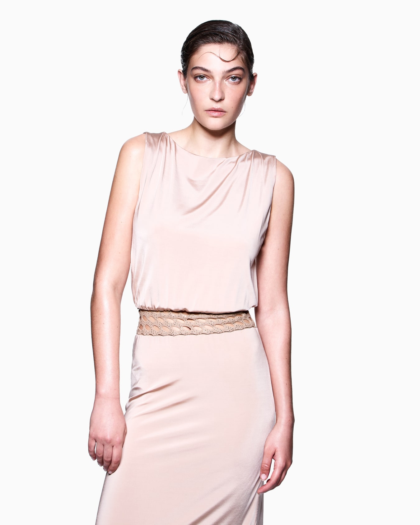 Robe longue en jersey de viscose brillant Diapositive 3