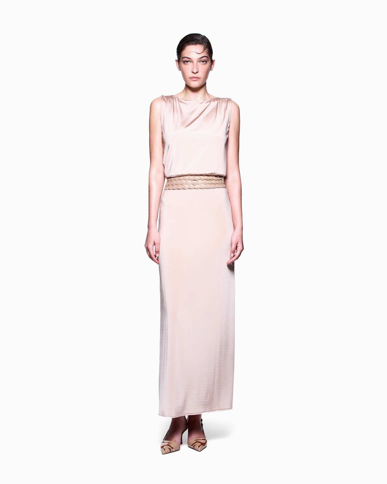 Robe longue en jersey de viscose brillant Diapositive 1