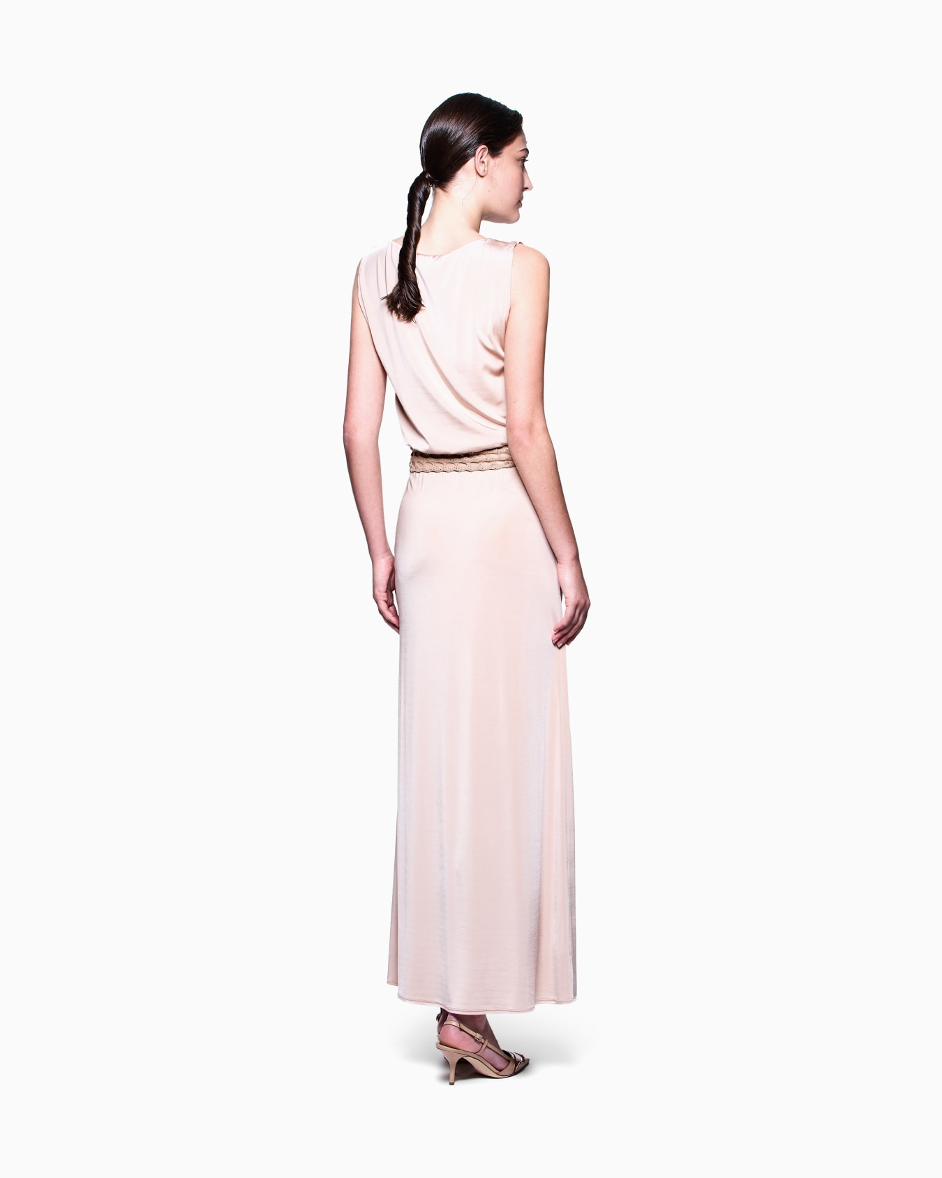 Shiny long viscose jersey long dress Slide 2