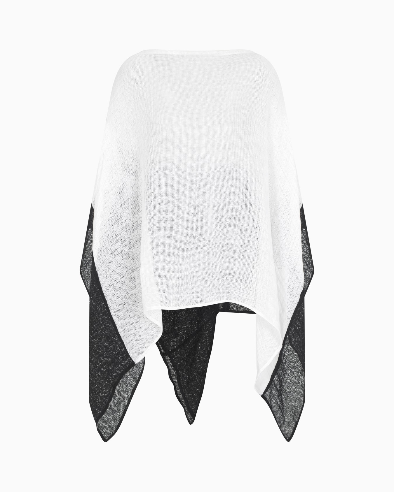 Two-tone linen blend cape Slide 0