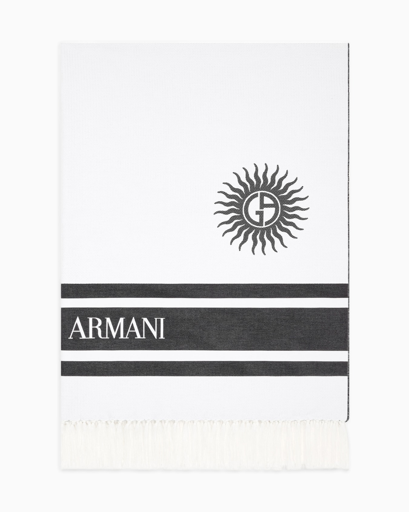 Cotton beach towel with printed logo Slide 0