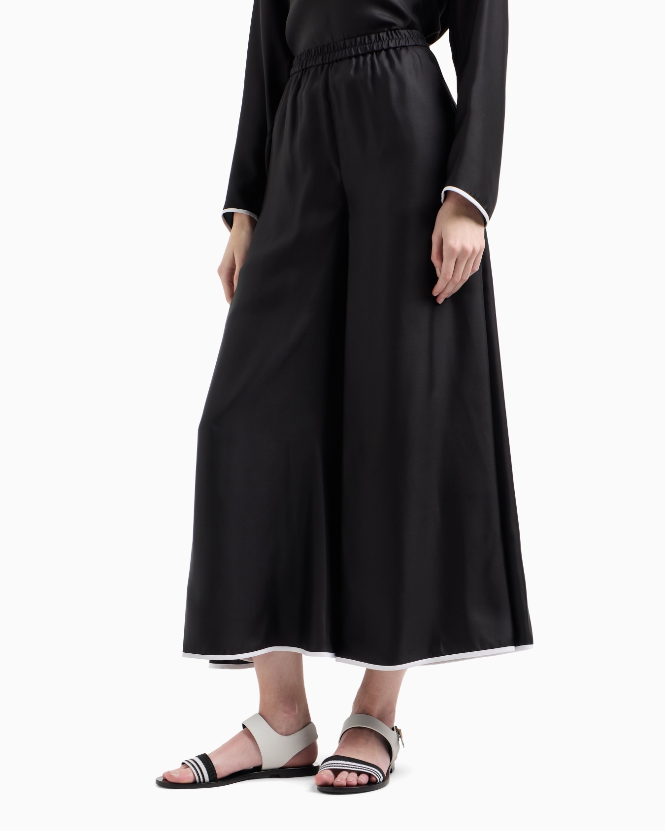 Pantalon large en soie Diapositive 3