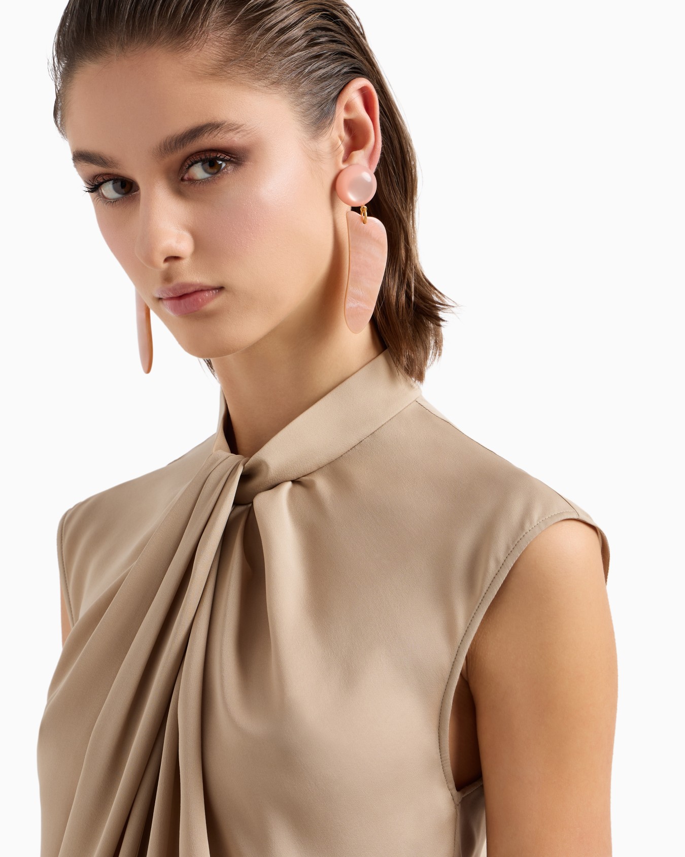 Blusa in doppia georgette di seta lavata Slide 4