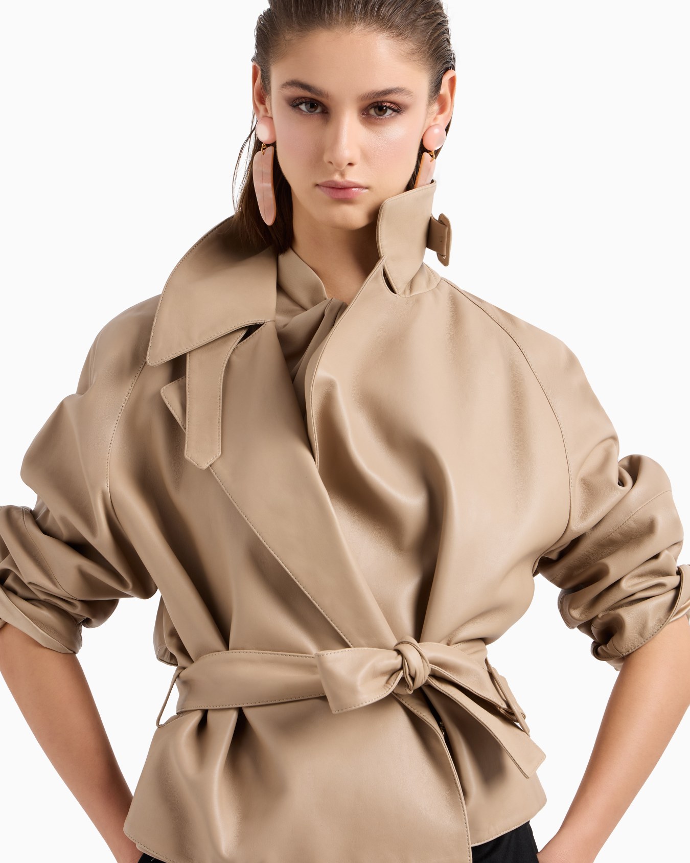 Blusa in doppia georgette di seta lavata Slide 5
