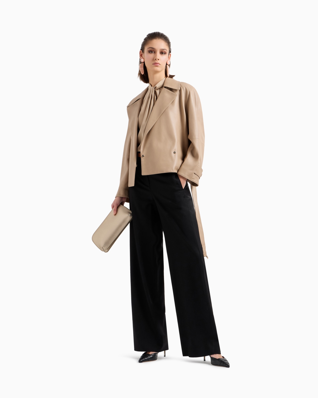 Blusa in doppia georgette di seta lavata Slide 1