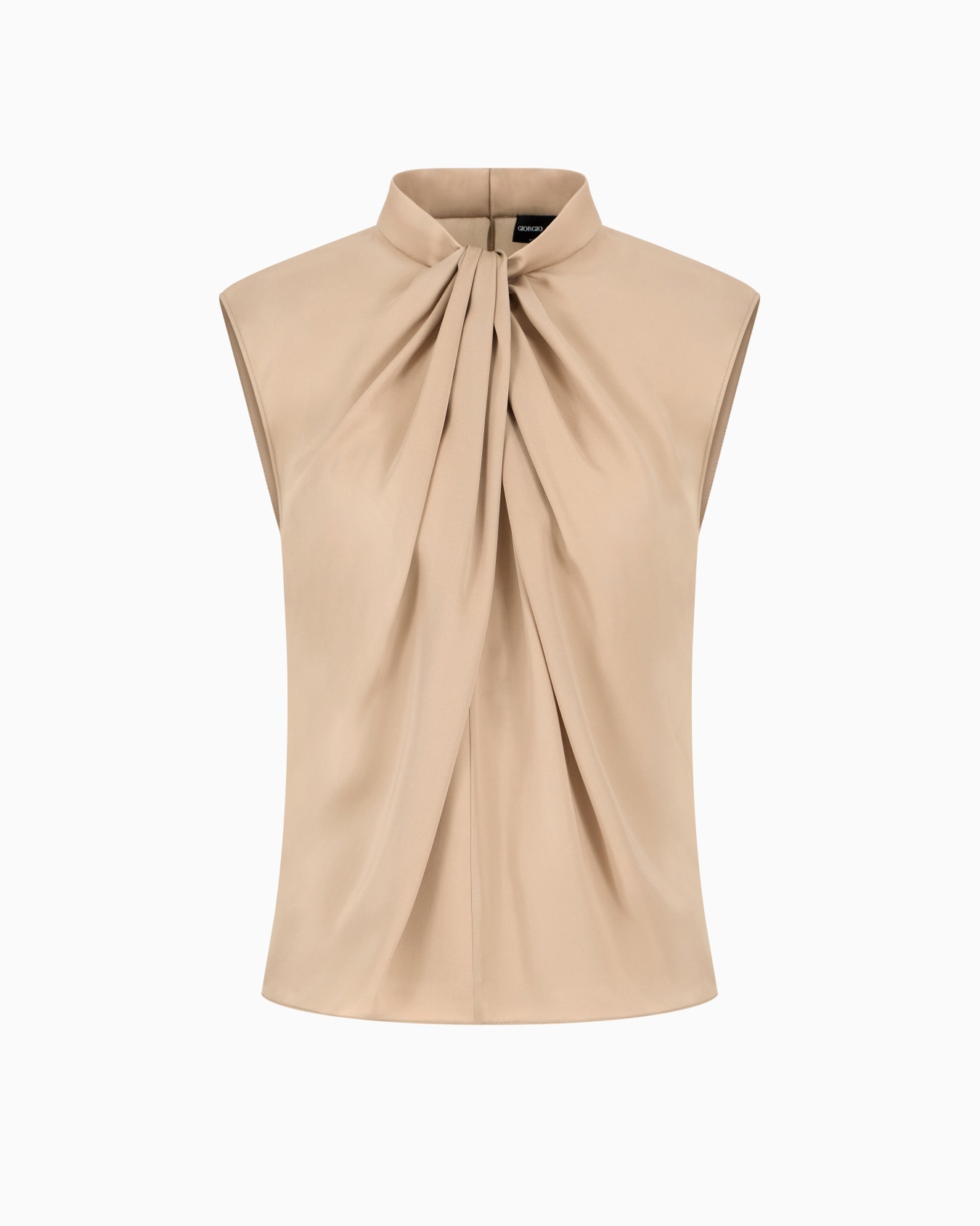 Blusa in doppia georgette di seta lavata Slide 0