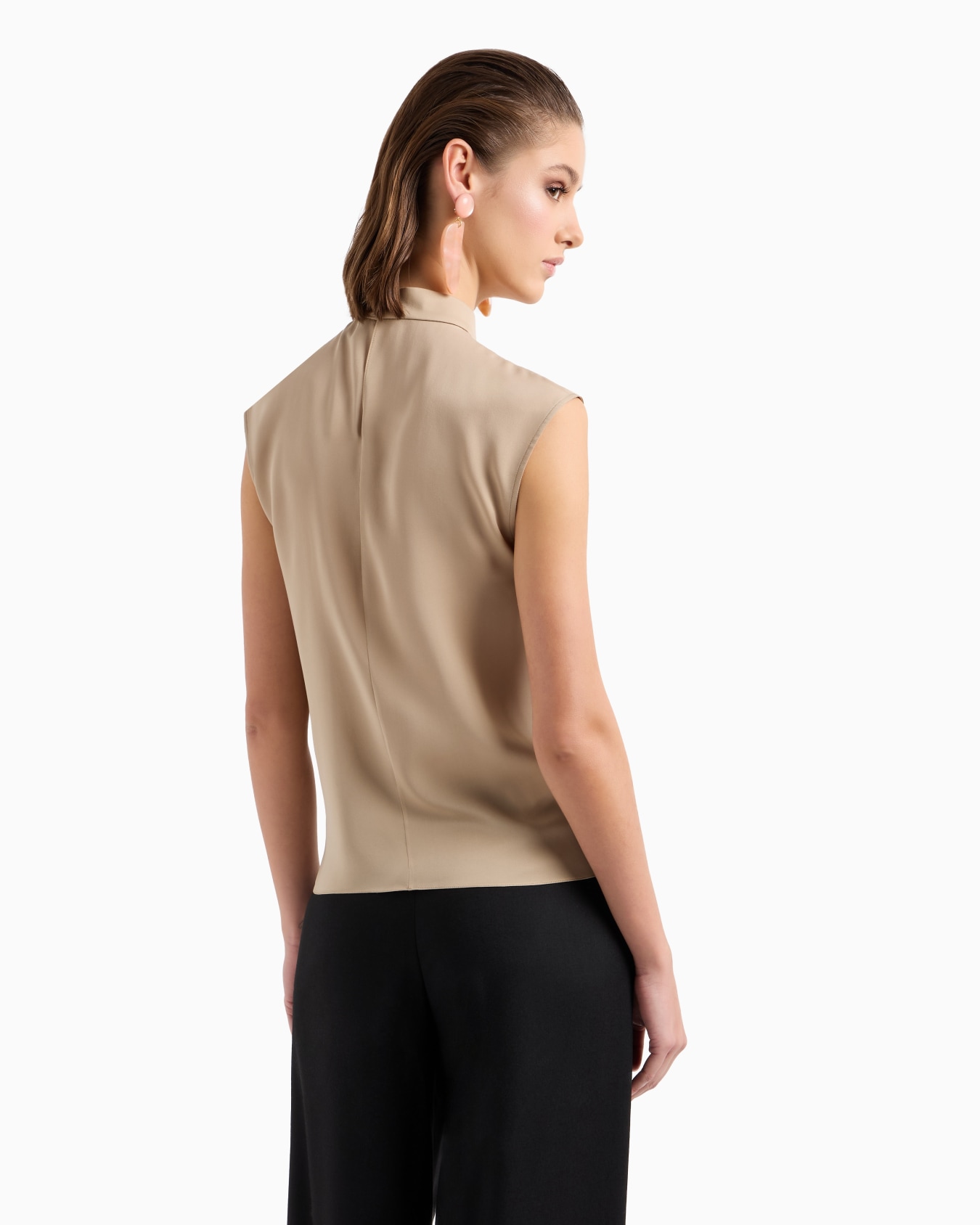 Blusa in doppia georgette di seta lavata Slide 2