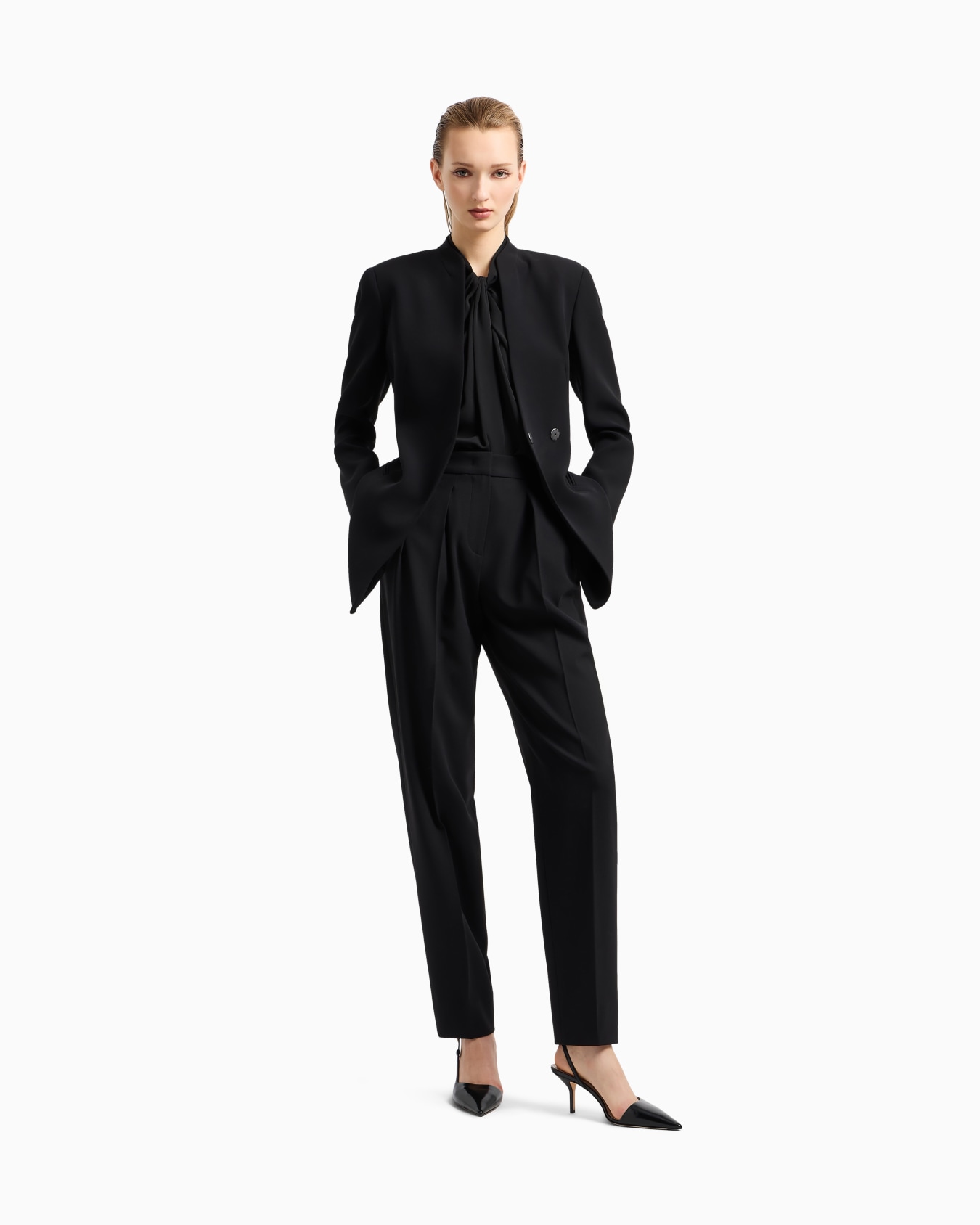 Blouse in washed silk double georgette Slide 1