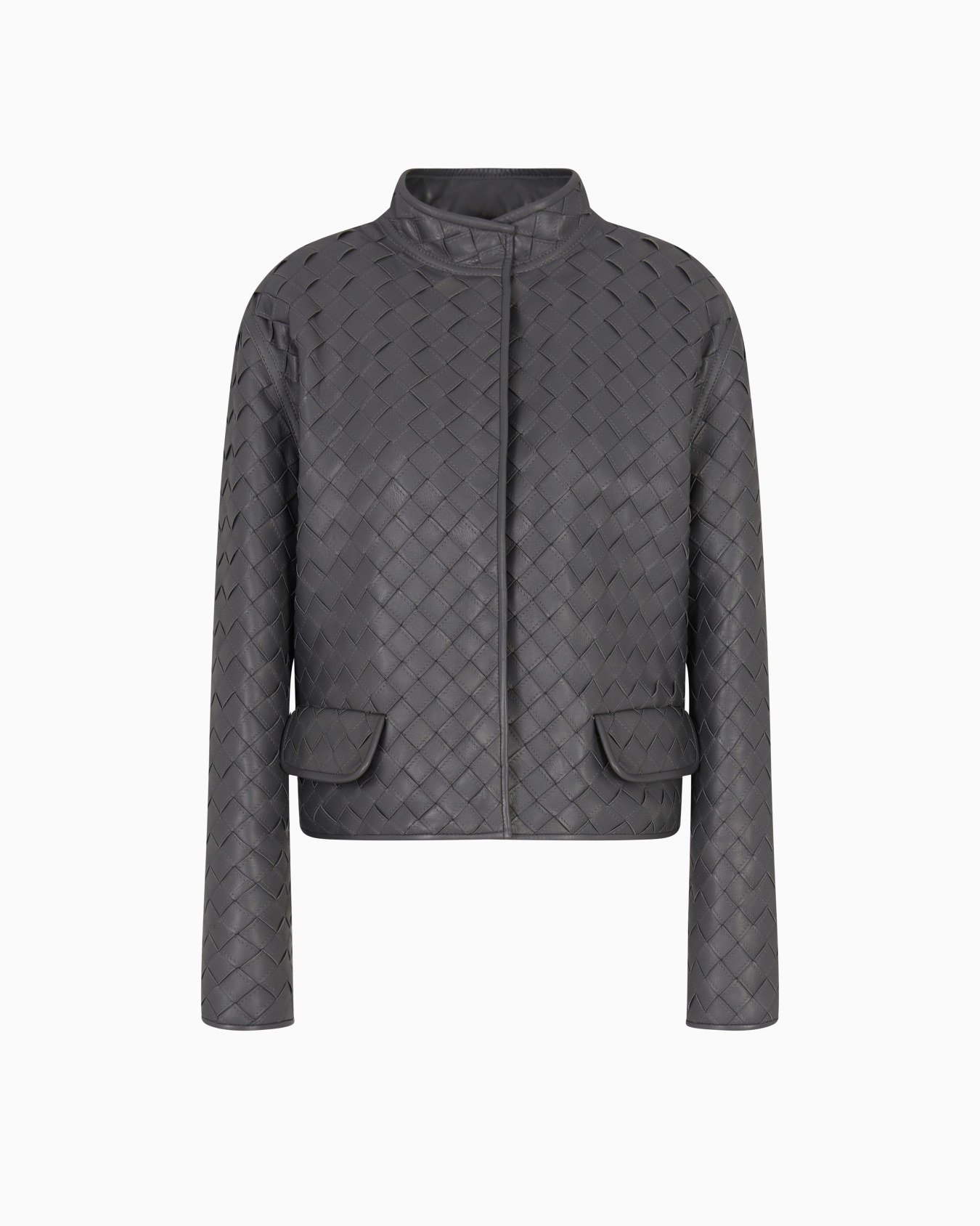 Braided nappa leather blouson Slide 0