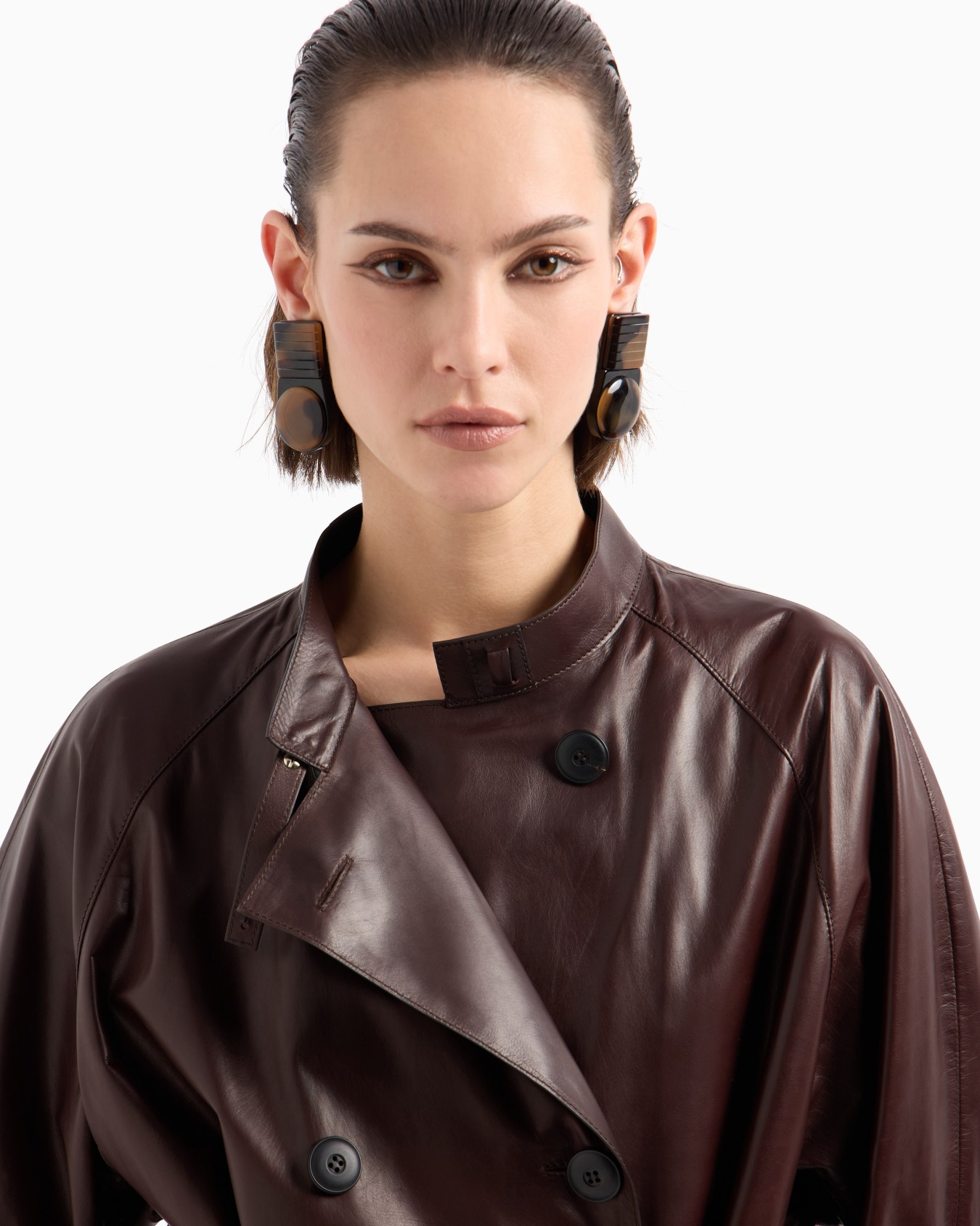 Nappa leather trench coat Slide 4