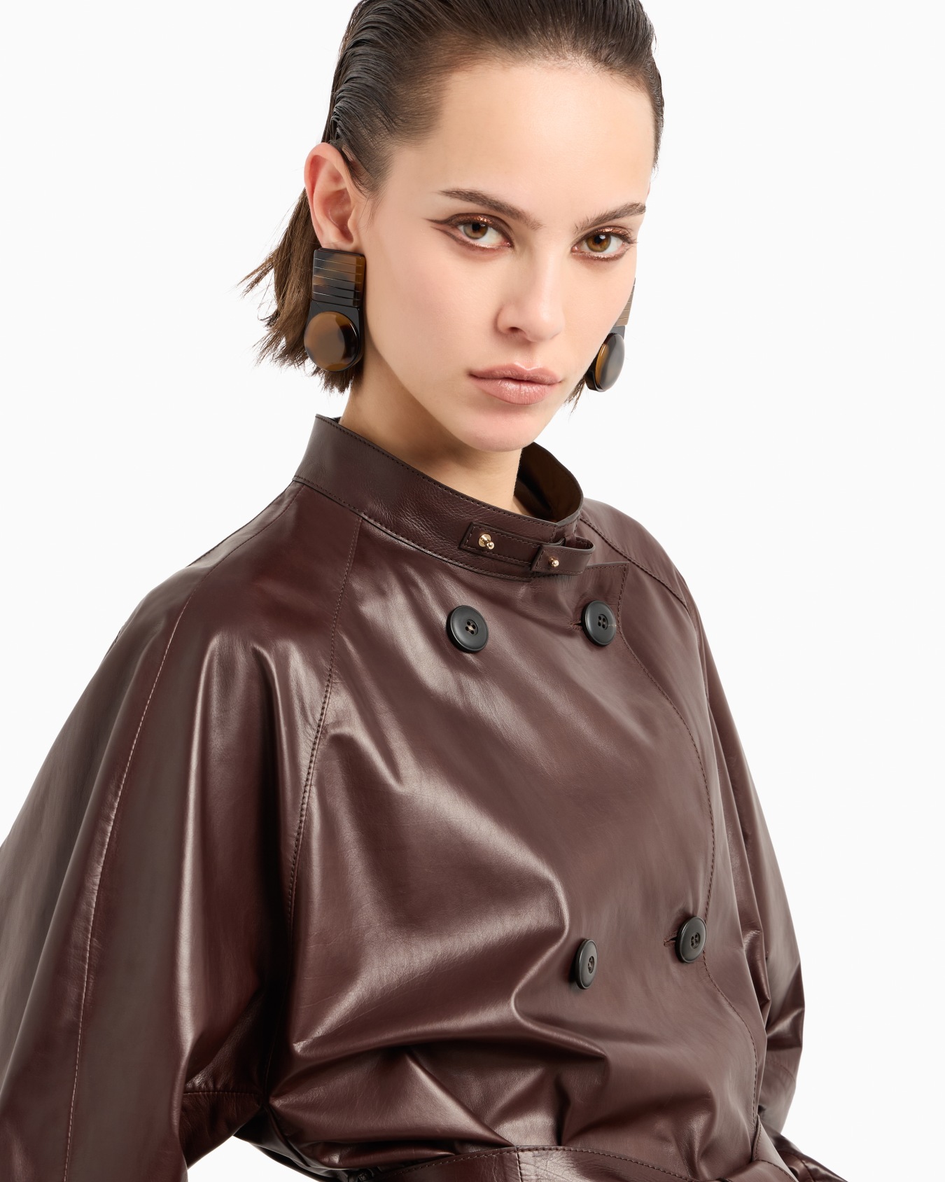 Nappa leather trench coat Slide 5