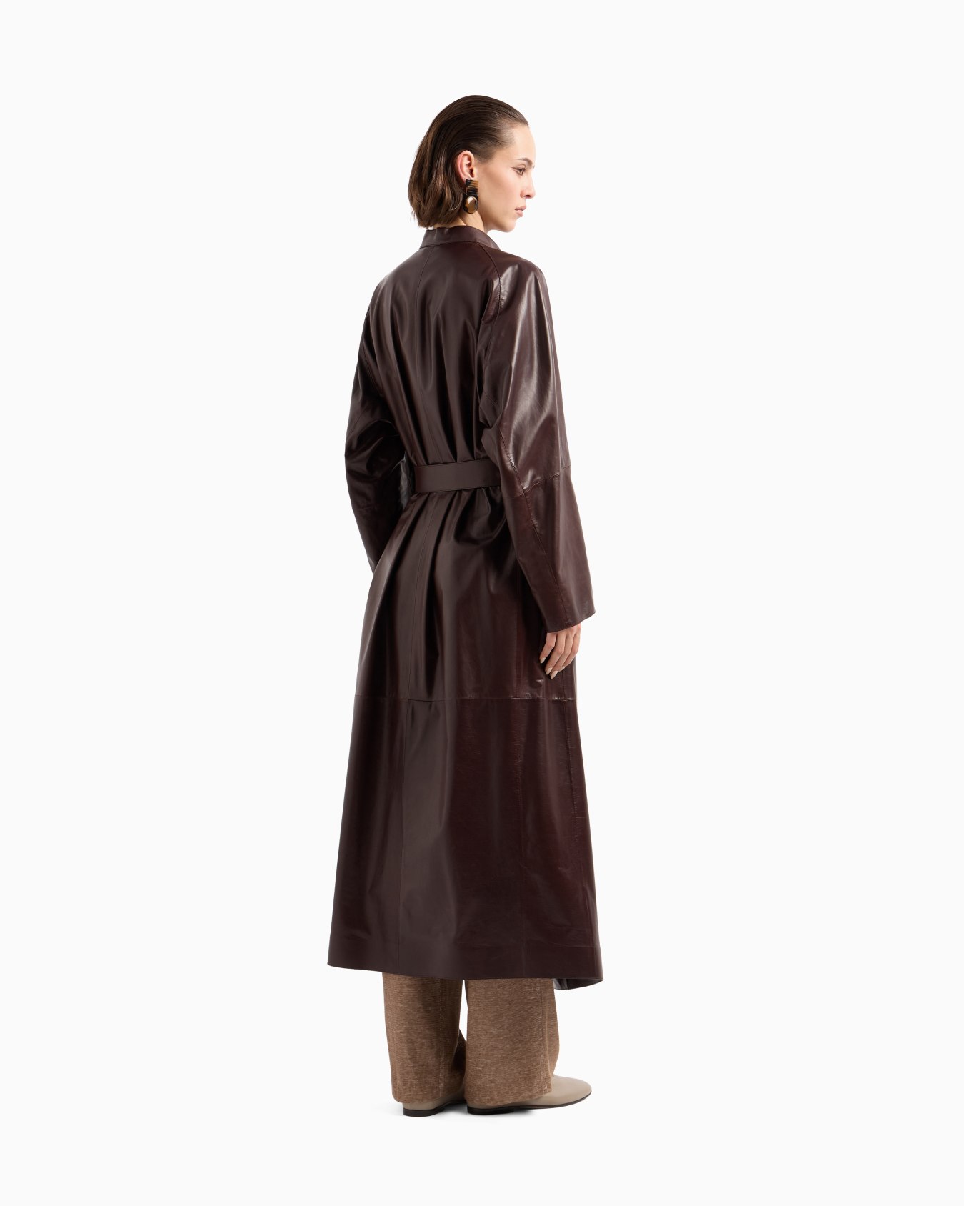 Nappa leather trench coat Slide 2