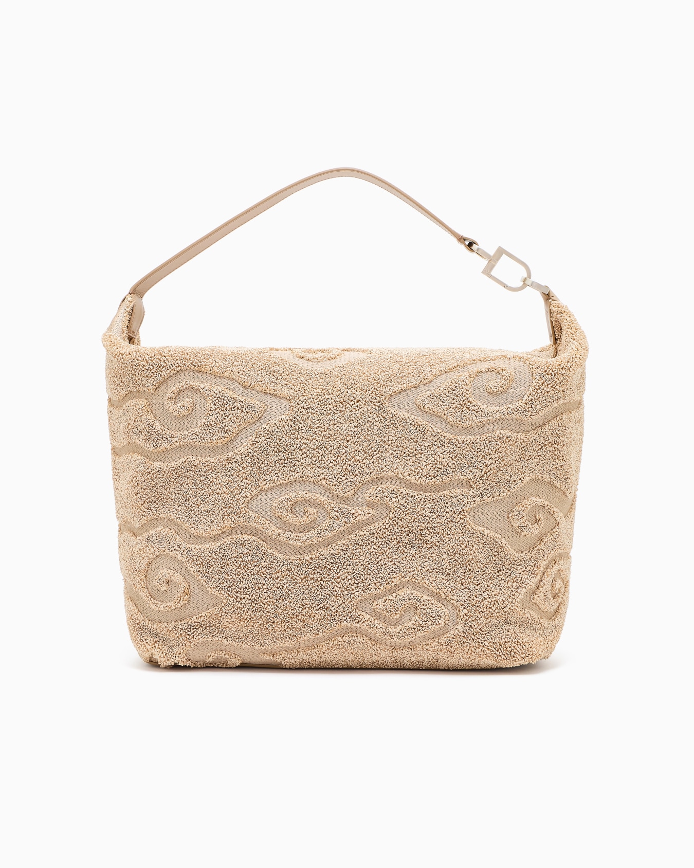 Grand sac hobo la Prima Soft en raphia et cuir Diapositive 0
