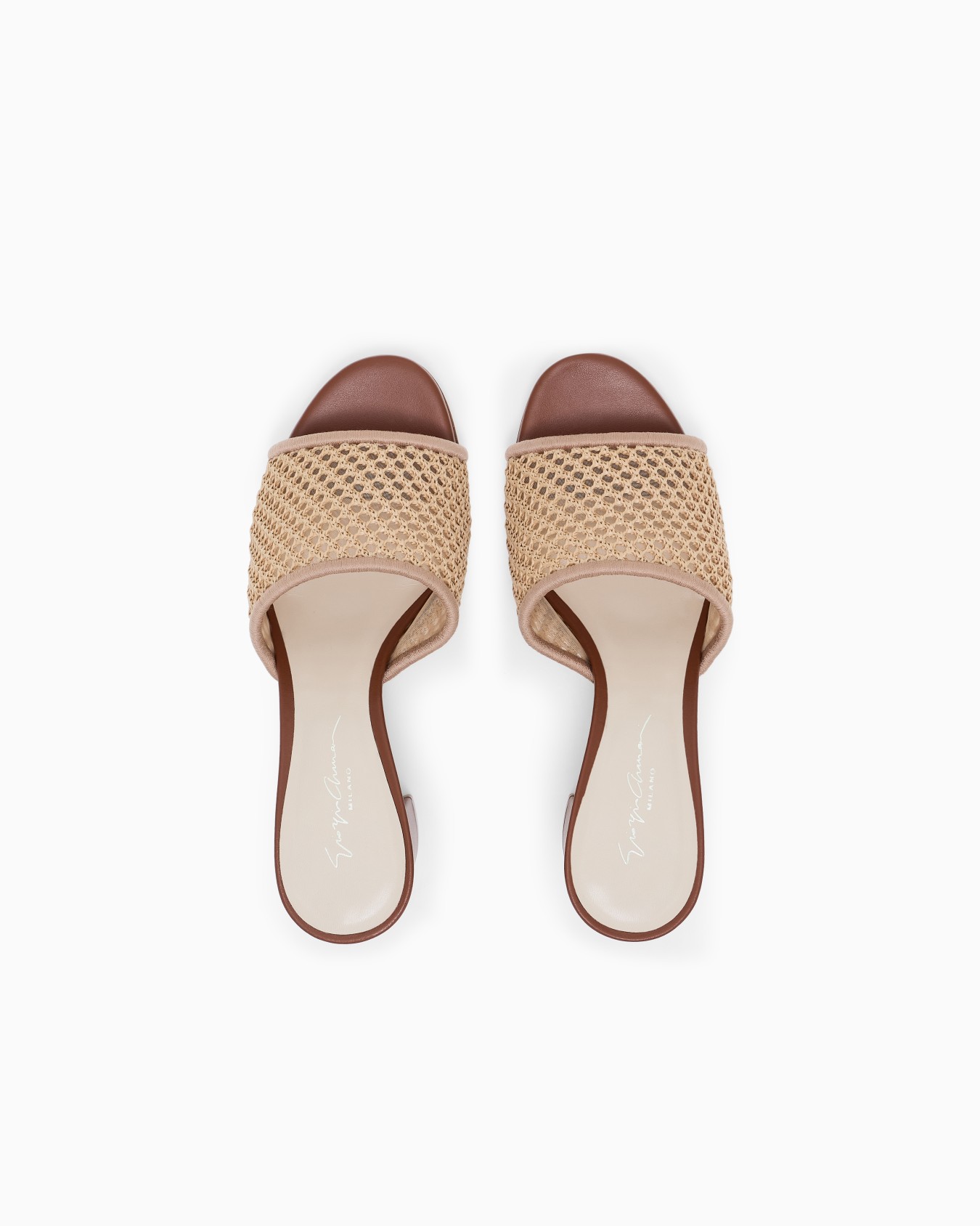 Sandales à talons en tissu ajouré Diapositive 2
