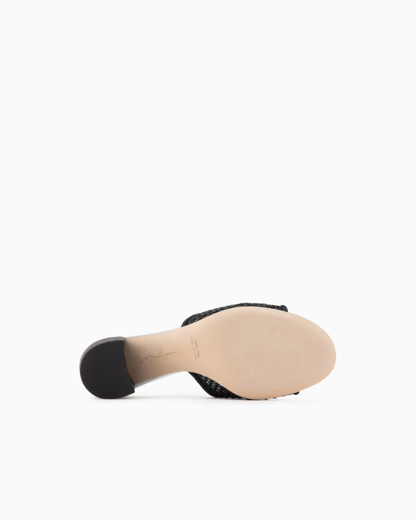 Perforated fabric heeled sandals Slide 5