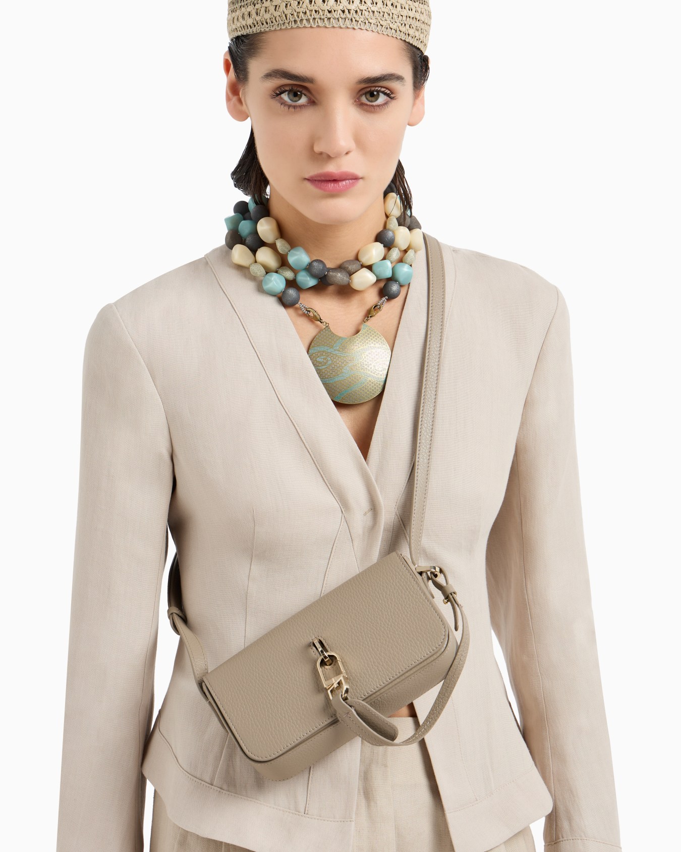 Sac à bandoulière mini en cuir grainé Diapositive 5