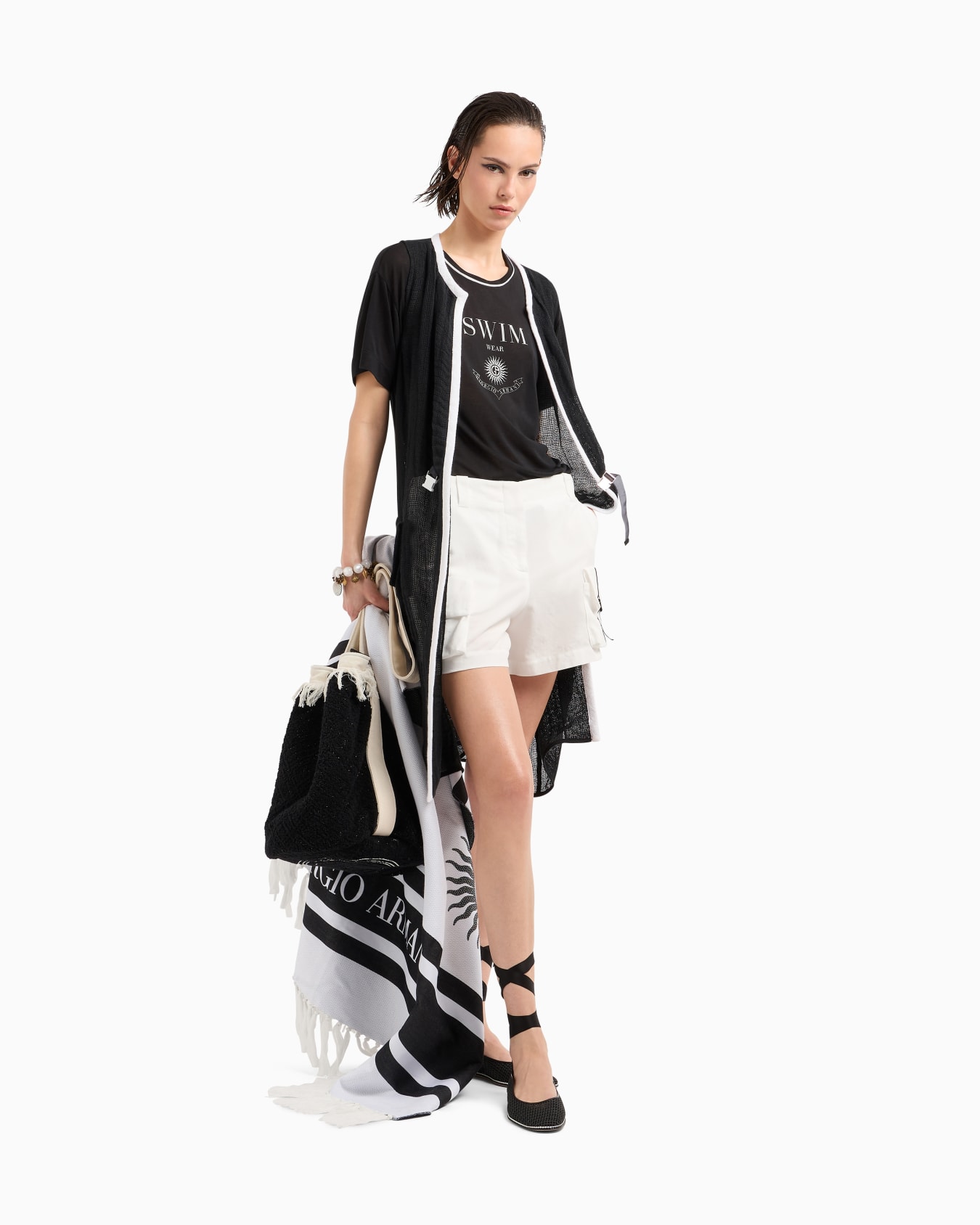 Printed silk and Lyocell crew-neck T-shirt Slide 1