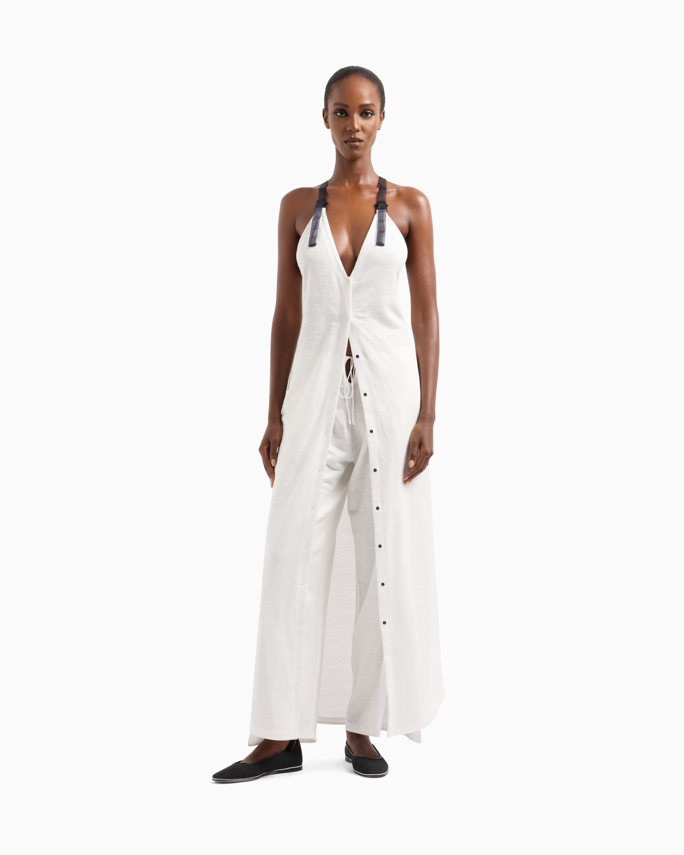 Long dress in hemp jersey Slide 3