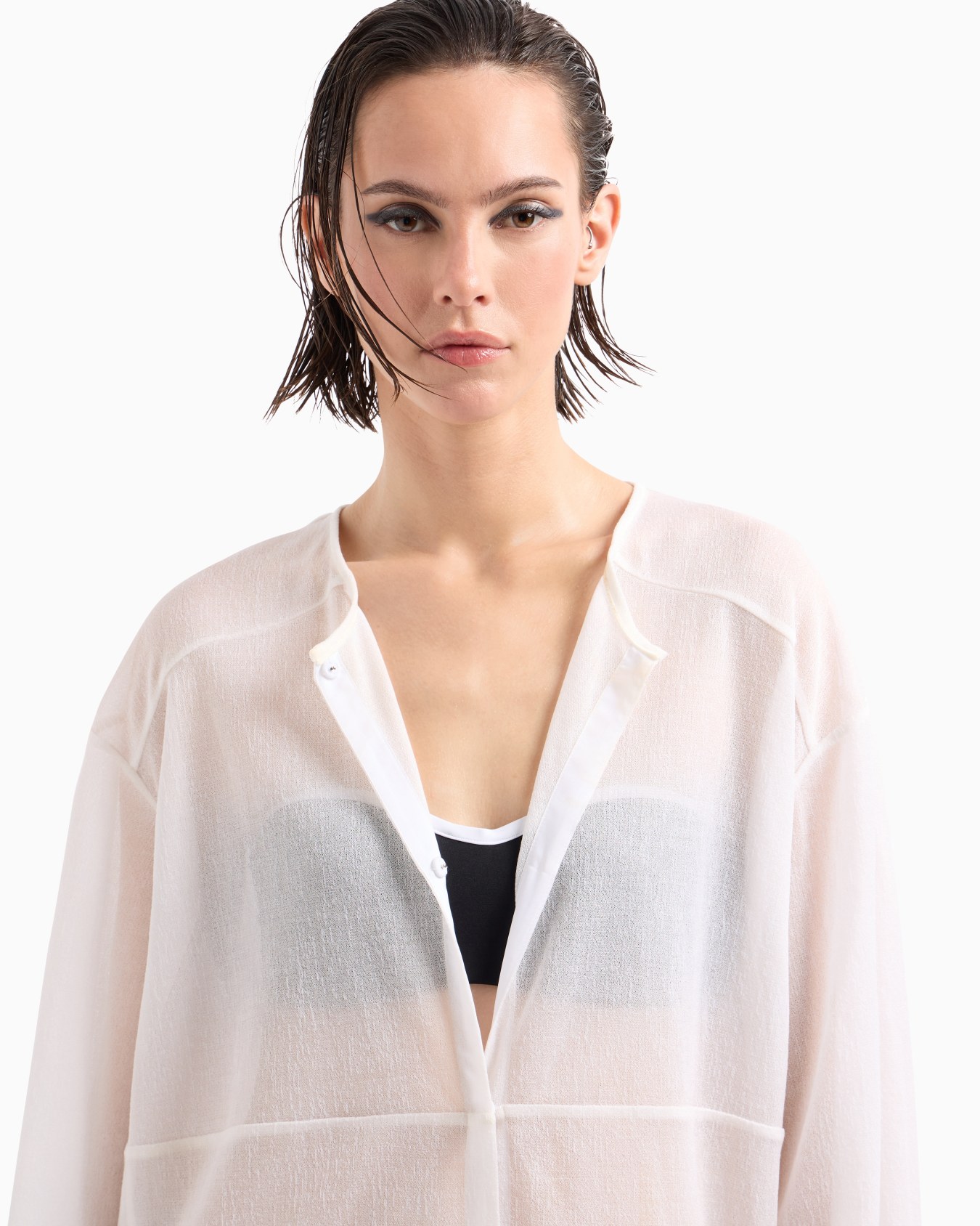 Pardessus en jersey de soie et de coton Diapositive 4