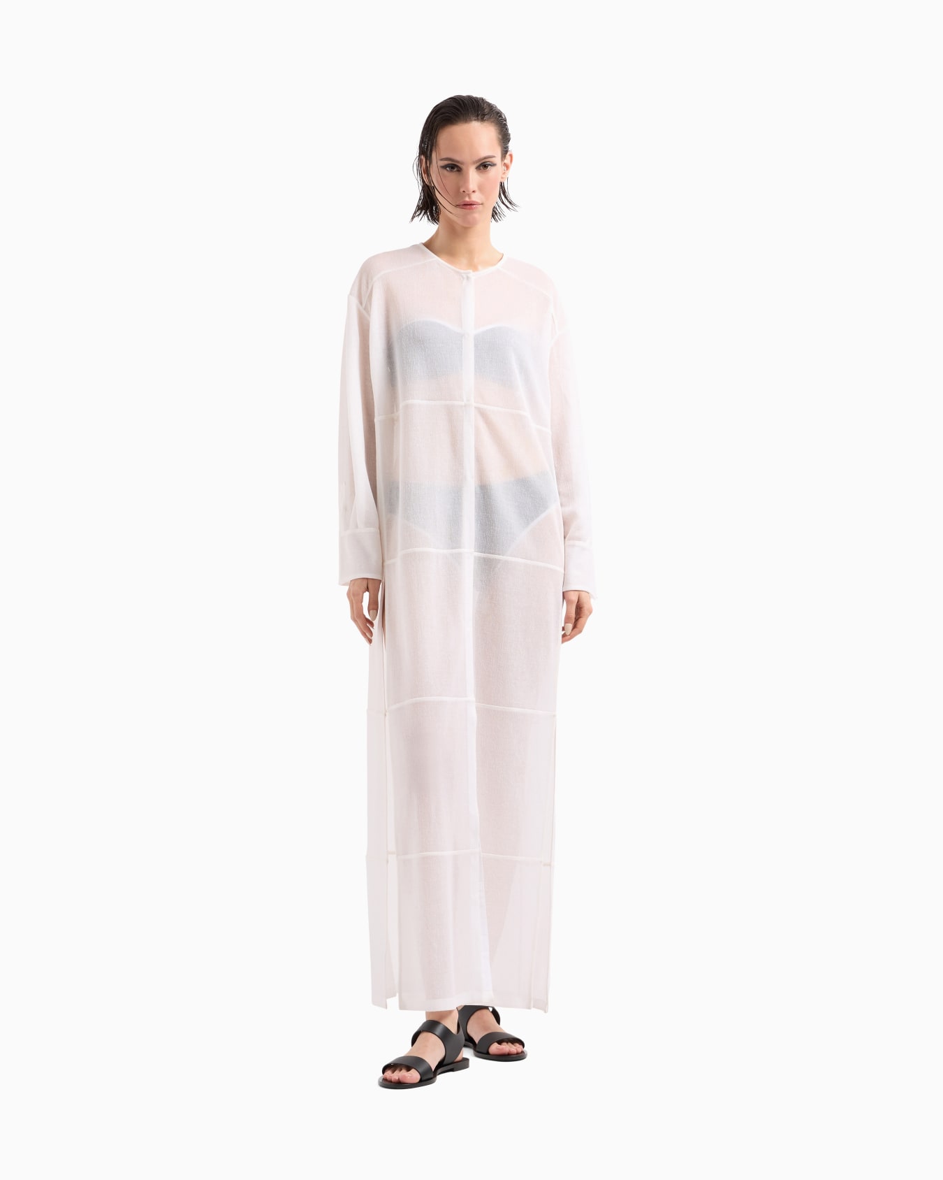 Pardessus en jersey de soie et de coton Diapositive 3