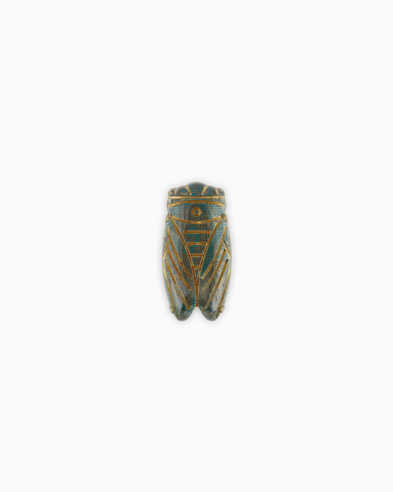 Enamelled brass brooch Slide 0