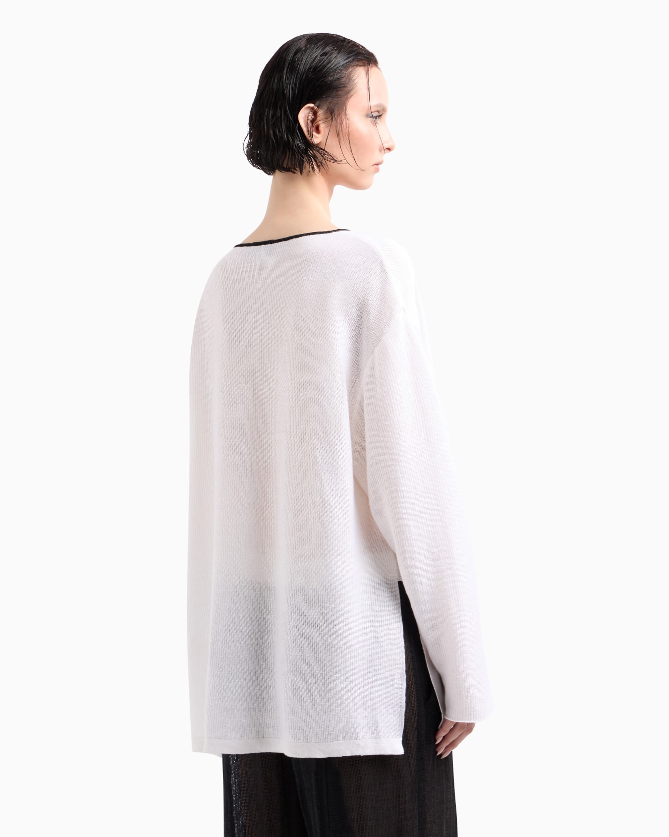 Linen and silk polo shirt Slide 2