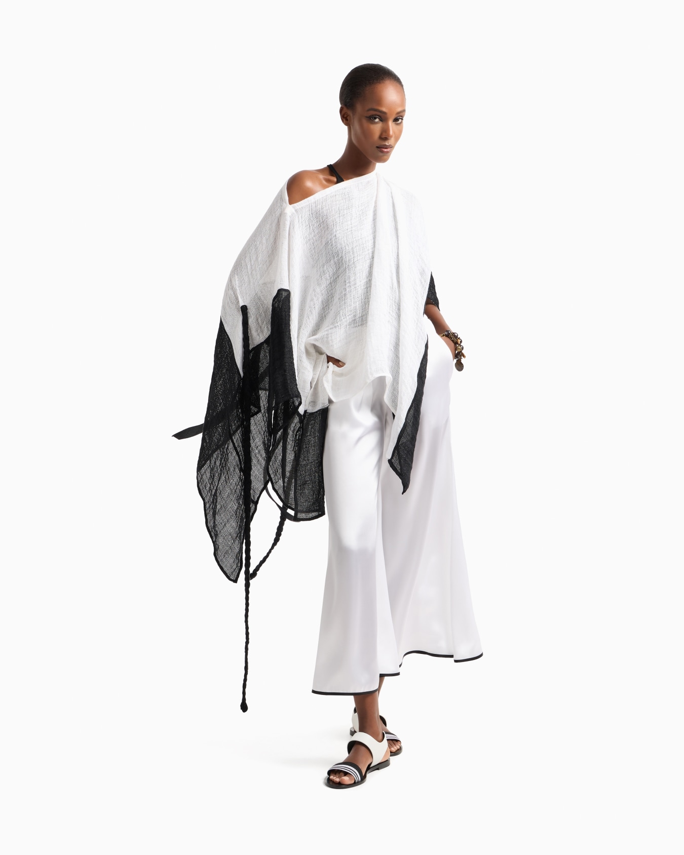 Lyocell and cotton knit top Slide 1
