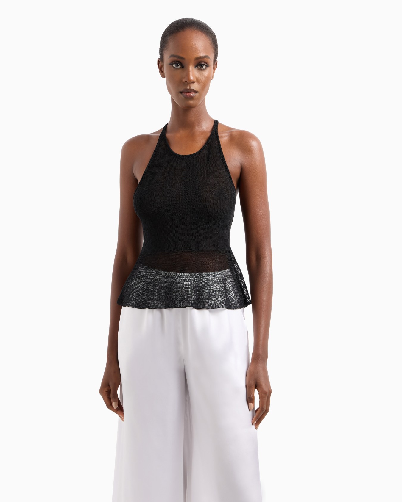 Lyocell and cotton knit top Slide 3