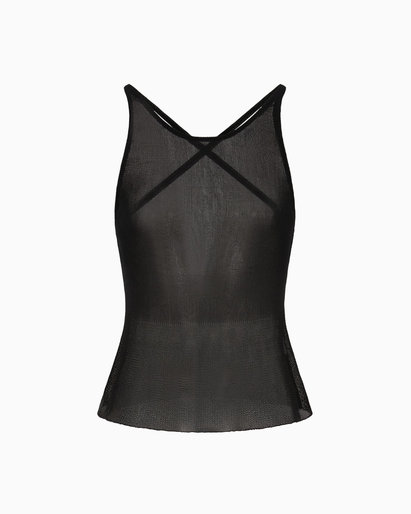 Lyocell and cotton knit top Slide 0