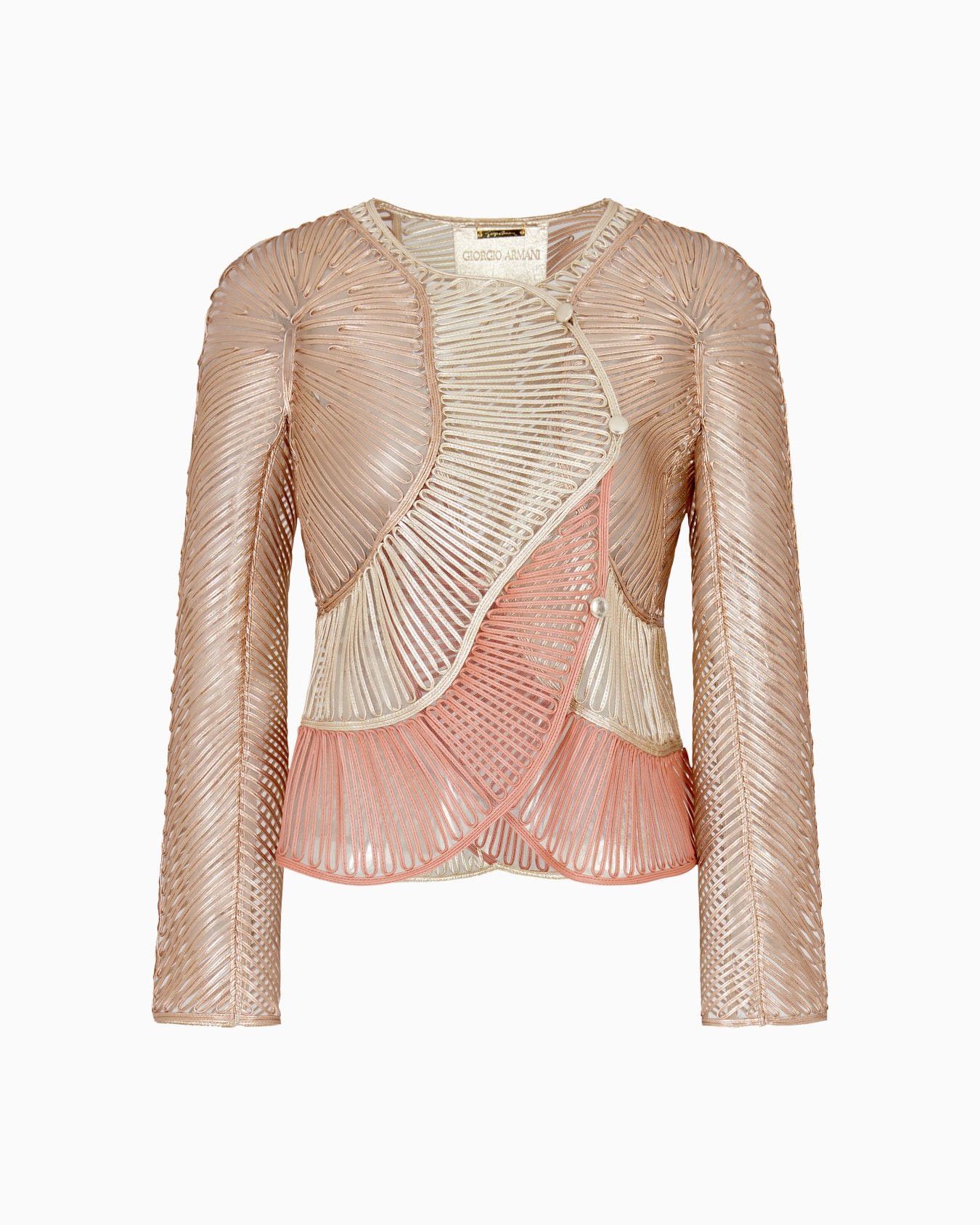 Pearlised nappa-leather jacket Slide 0