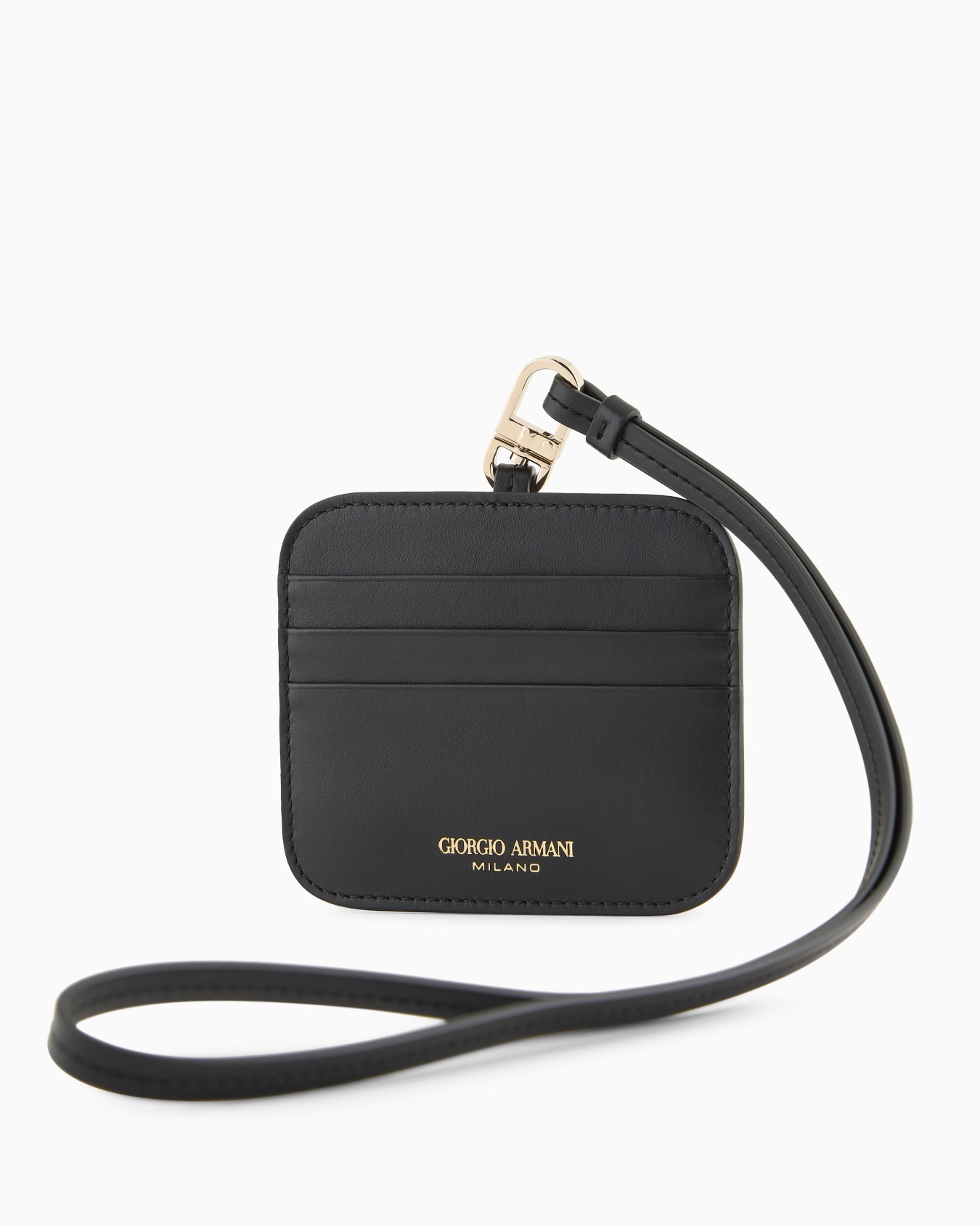Leather card holder with shoulder strap Slide 2