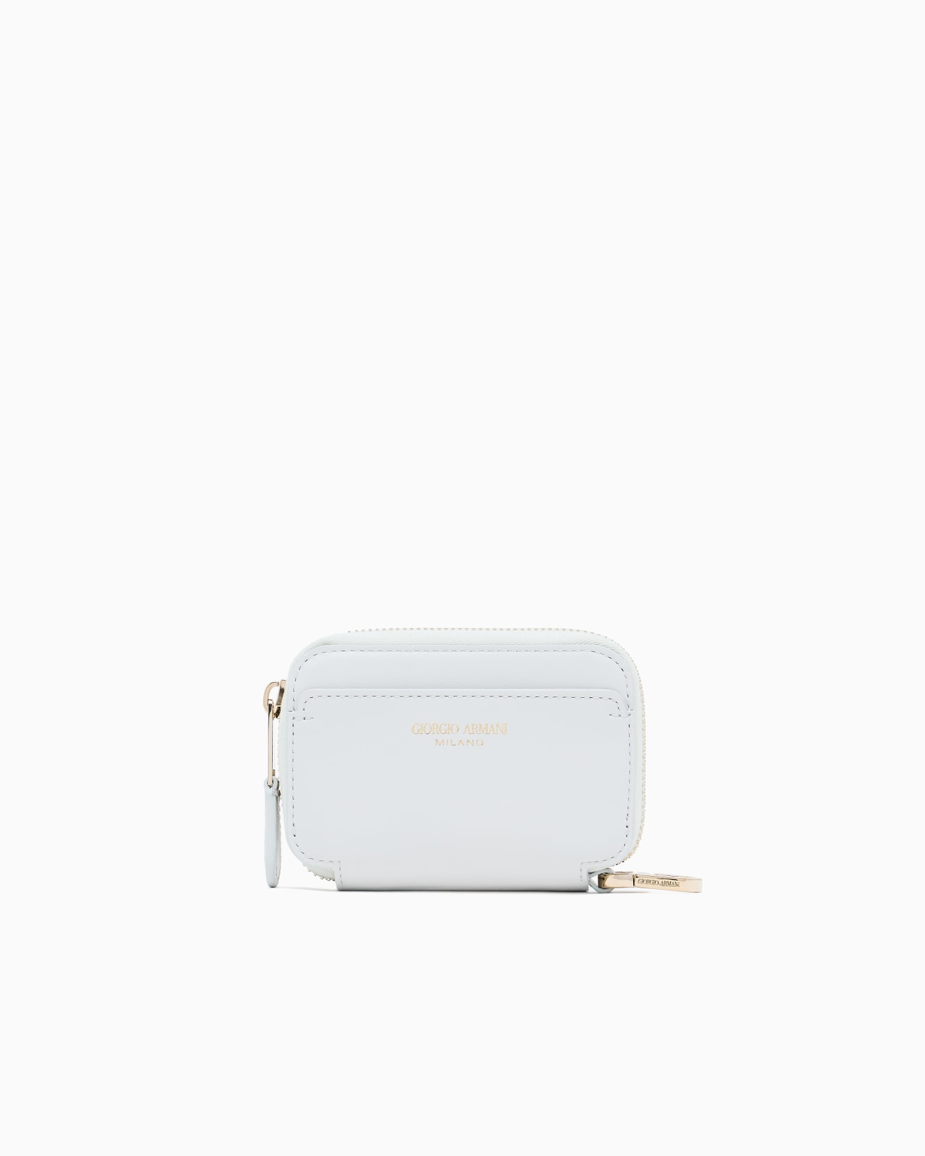 Leather mini wraparound-zip wallet Slide 0