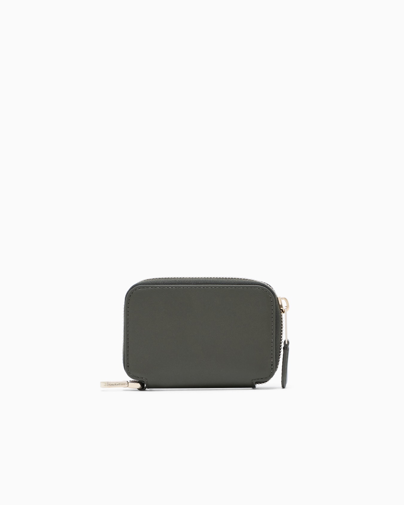 Leather mini wraparound-zip wallet Slide 1