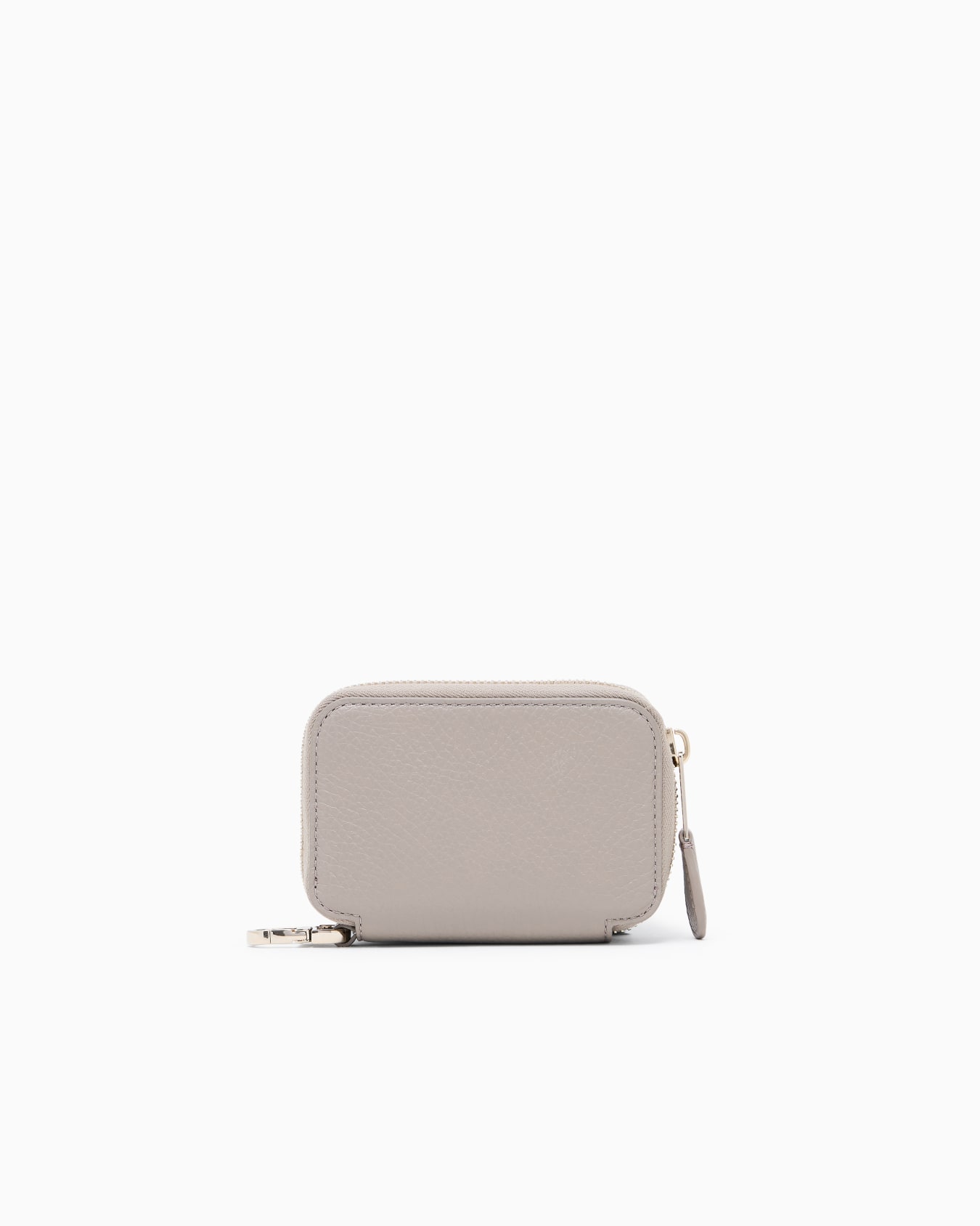 Leather mini wraparound-zip wallet Slide 1