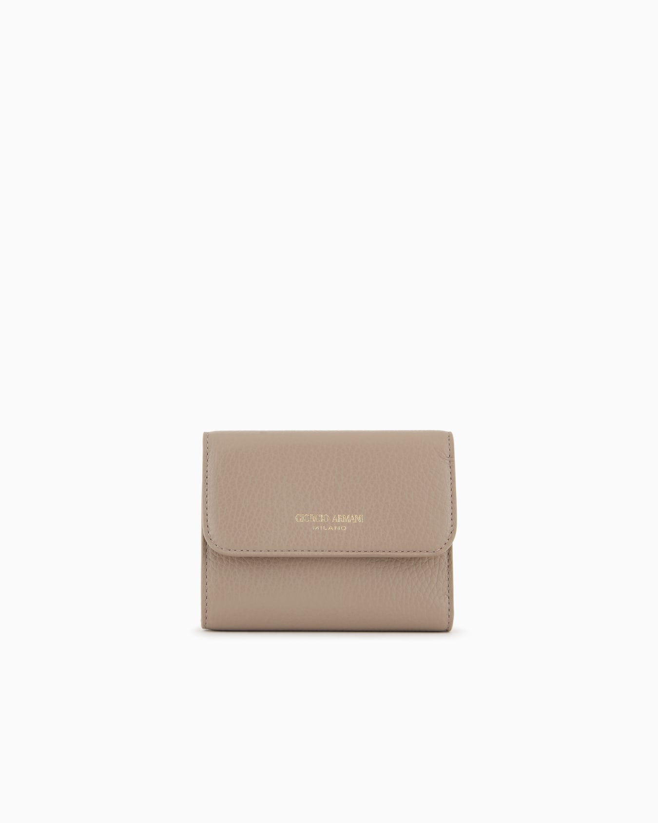 Trifold wallet in pebbled calfskin Slide 0