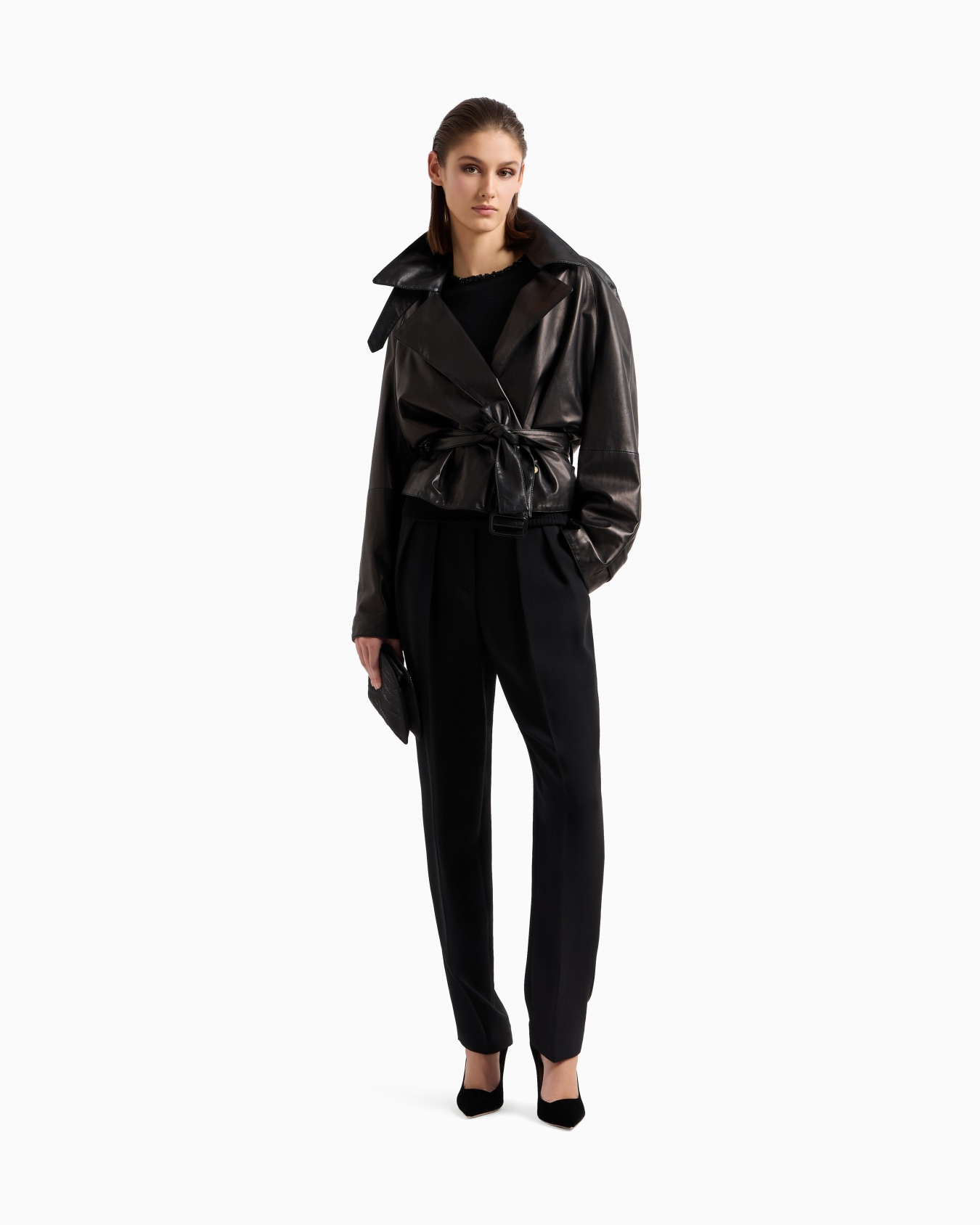 Cashmere crew-neck jumper with embroidery Slide 1