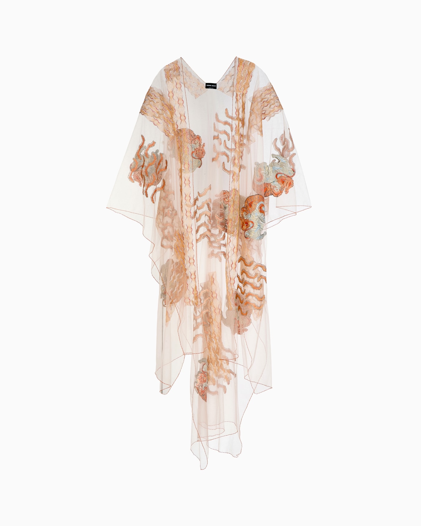 Embroidered tulle cape Slide 0
